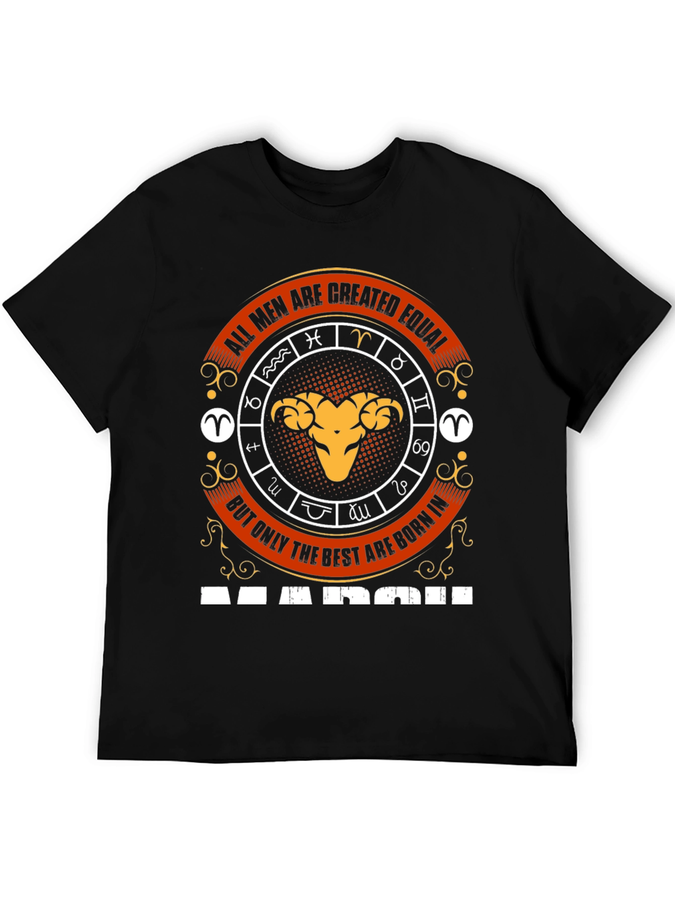 Aries March Zodiac Mens T-Shirt