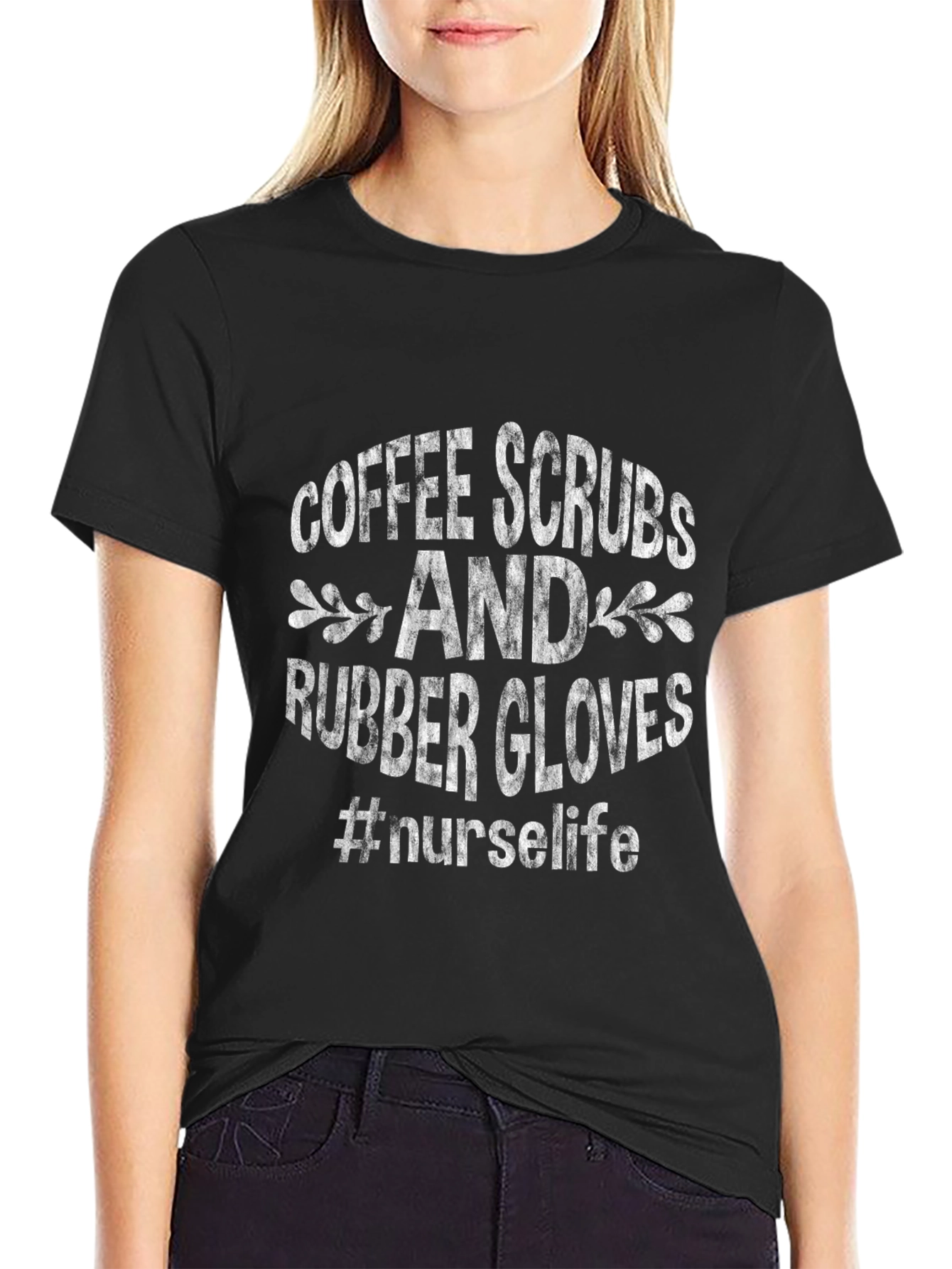 Coffee Scrubs Rubber Gloves Nurse Life Tee