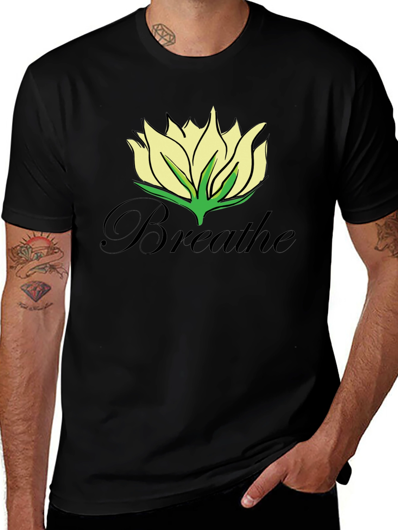 Breathe Lotus Flower T-Shirt