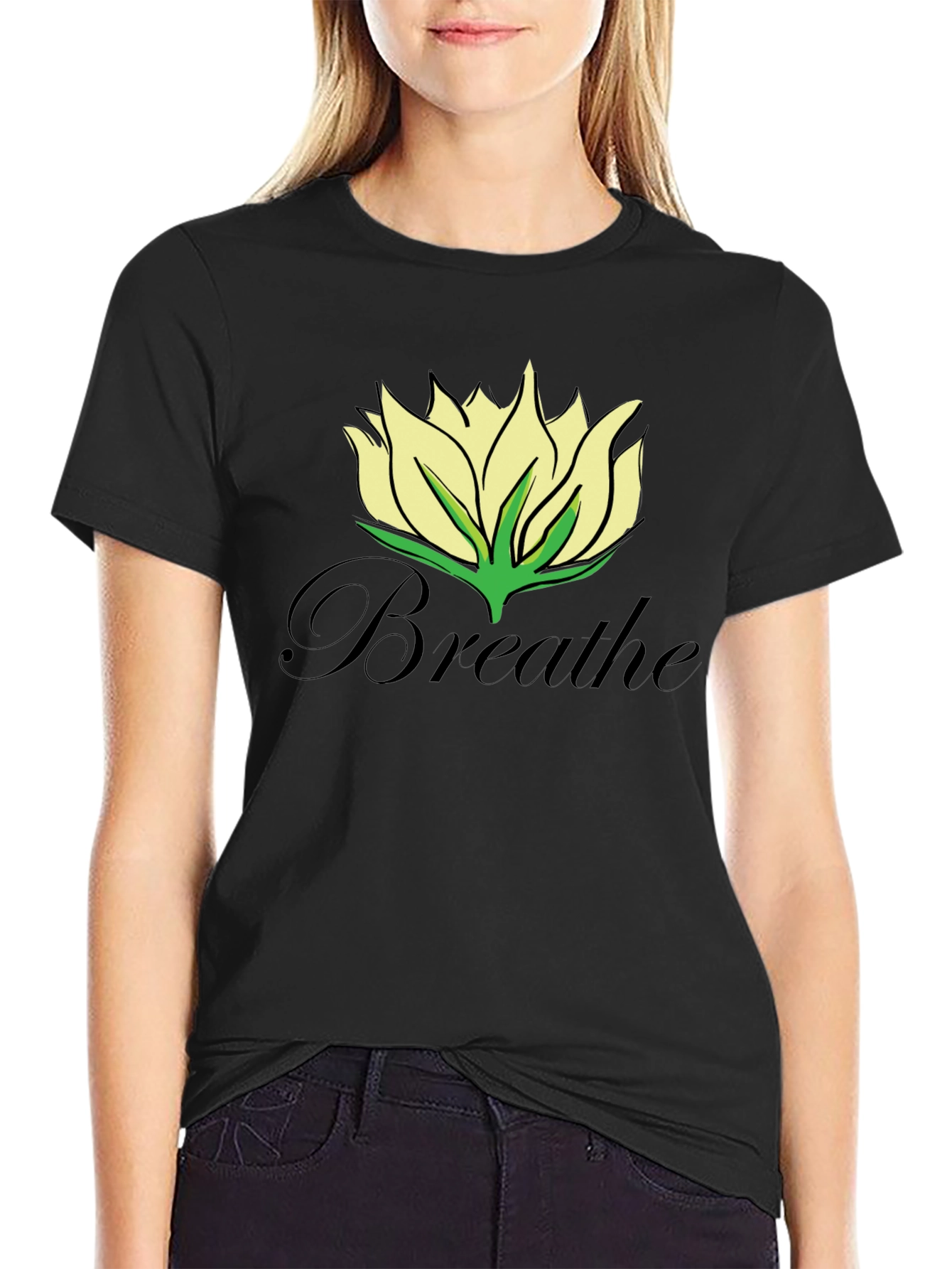 Breathe Lotus Flower T-Shirt