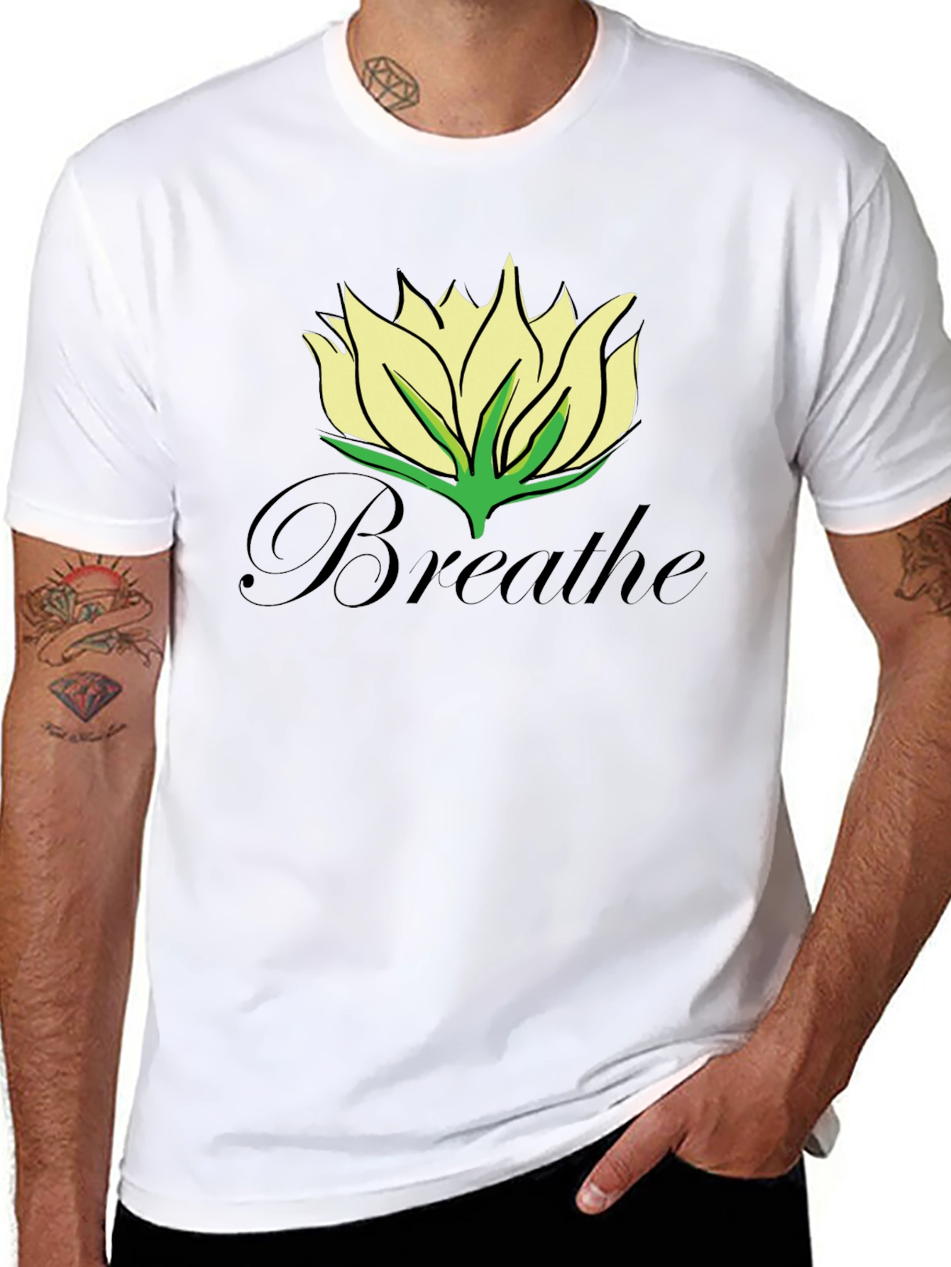 Breathe Lotus Flower T-Shirt