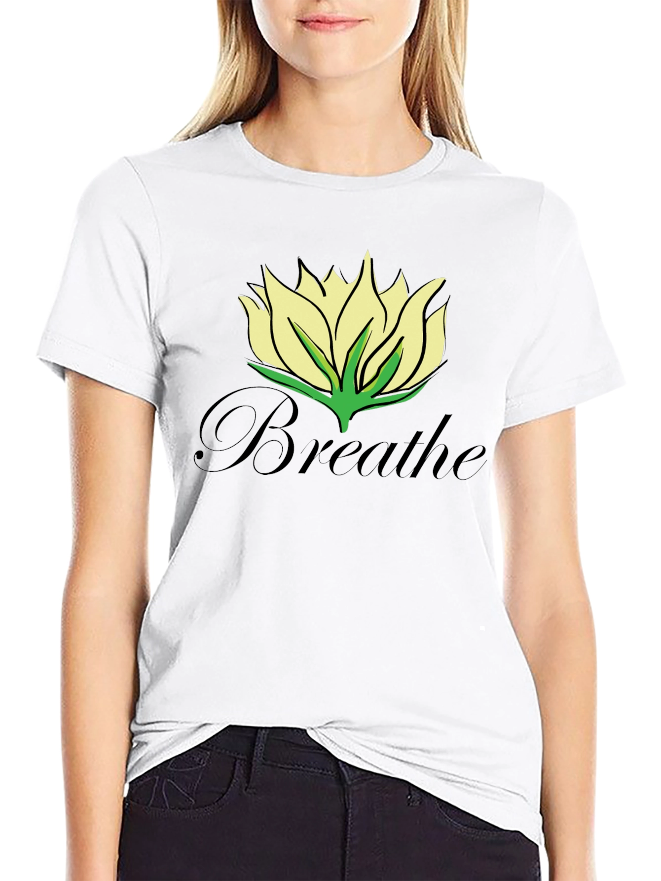 Breathe Lotus Flower T-Shirt