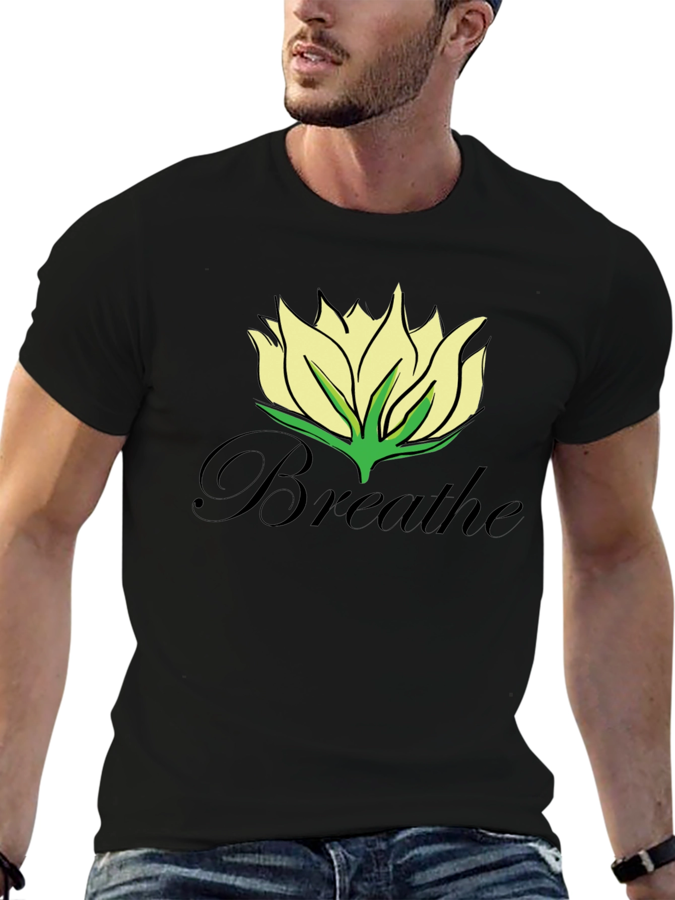 Breathe Lotus Flower T-Shirt