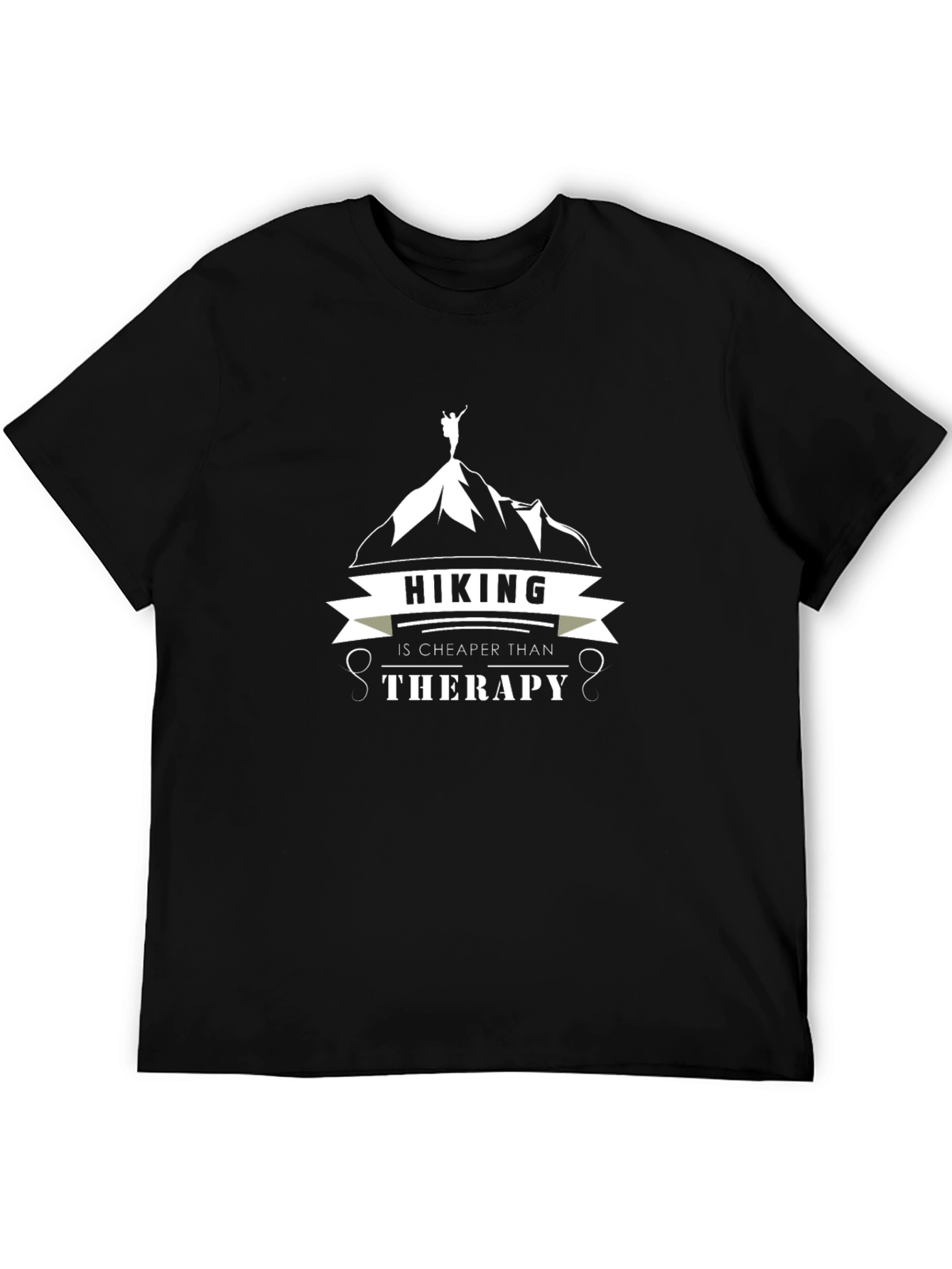Hiking Is Cheaper Than Therapy Graphic T-Shirt