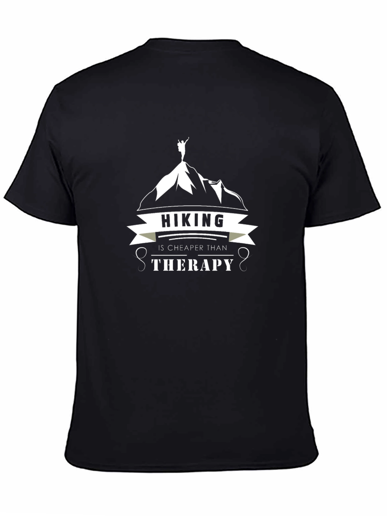 Hiking Is Cheaper Than Therapy Graphic T-Shirt