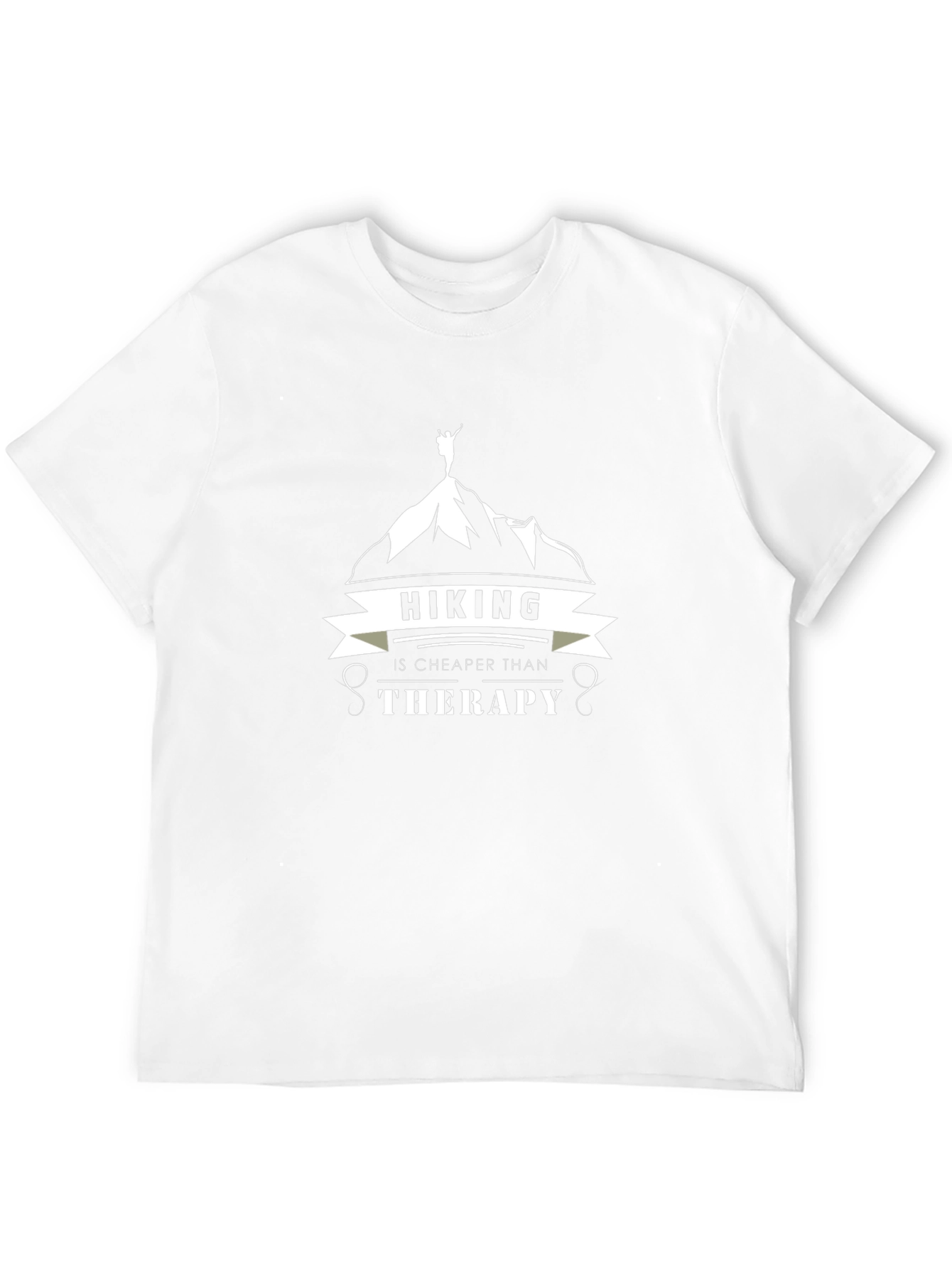 Hiking Is Cheaper Than Therapy Graphic T-Shirt