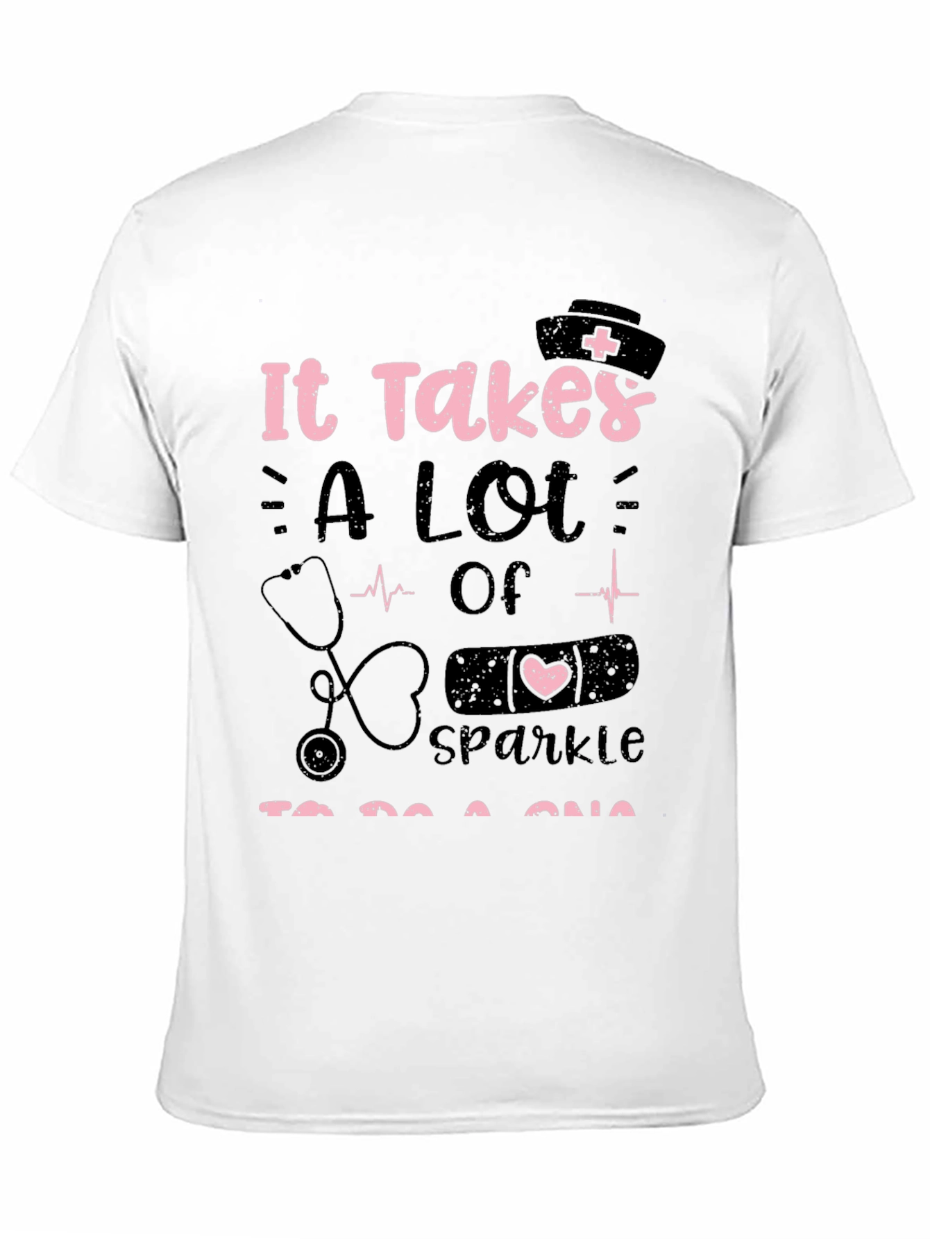 Nurse Sparkle Graphic Tee - Black Unisex