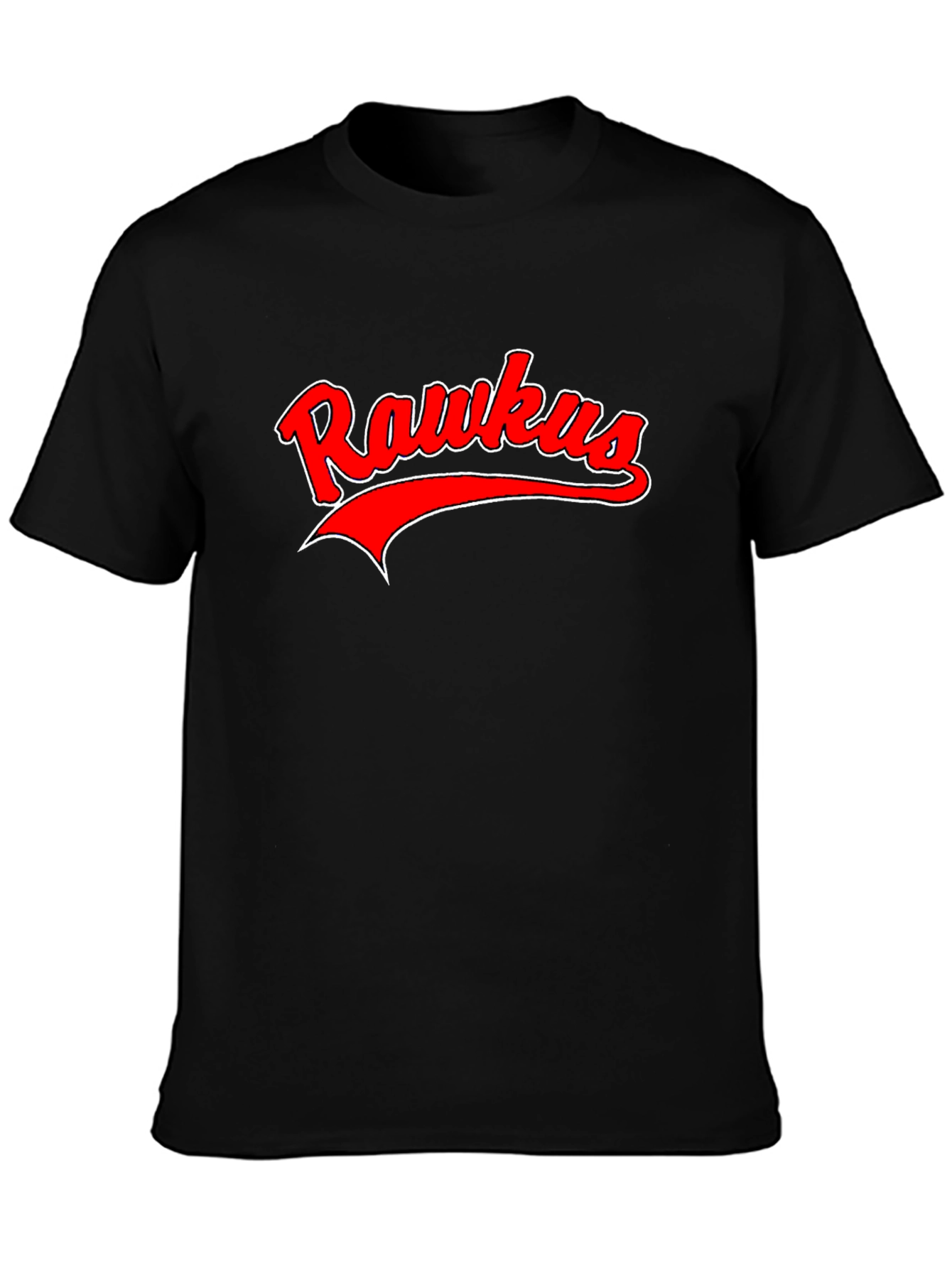 Rawkus Red & White Graphic Black T-Shirt