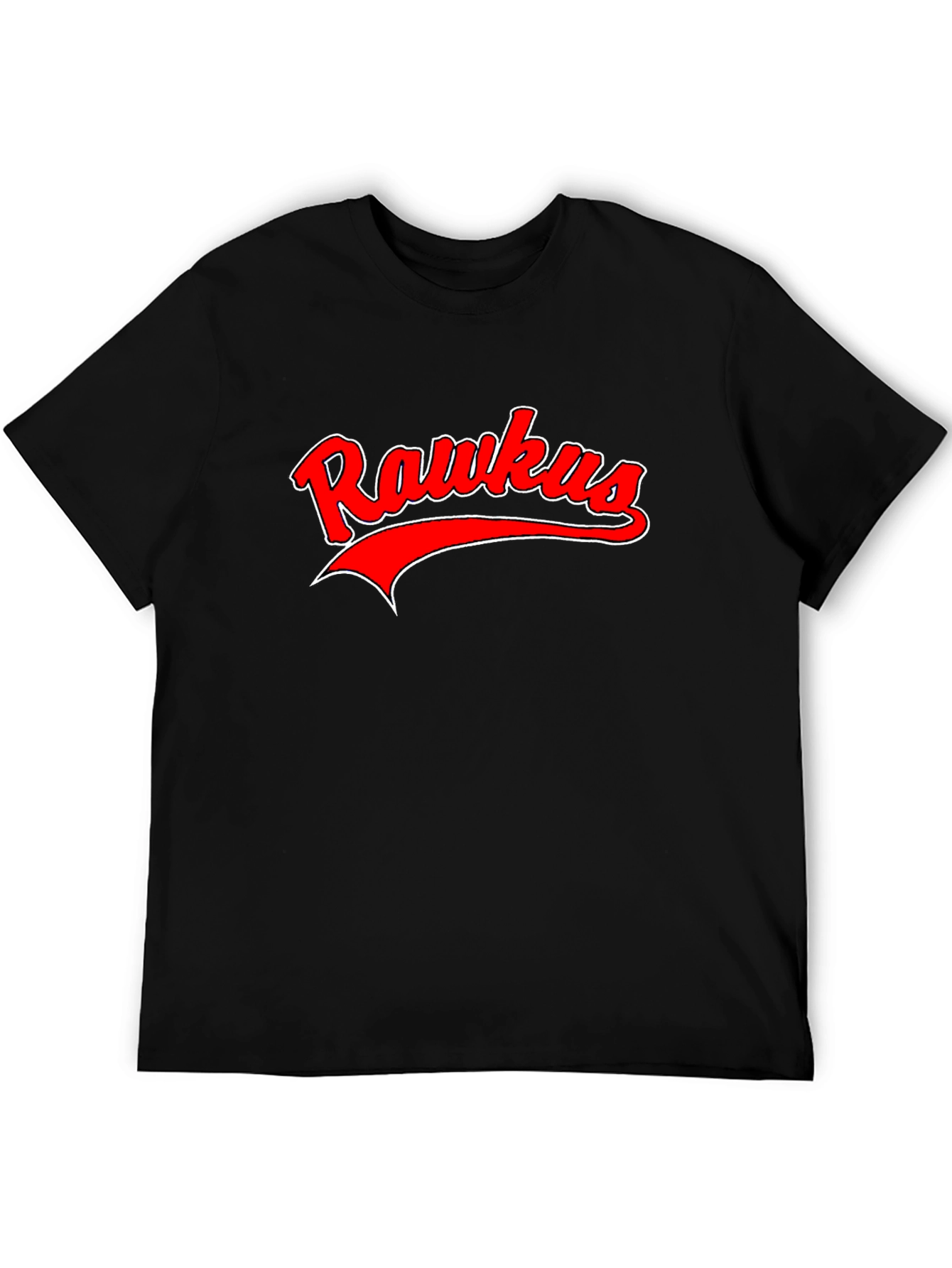 Rawkus Red & White Graphic Black T-Shirt
