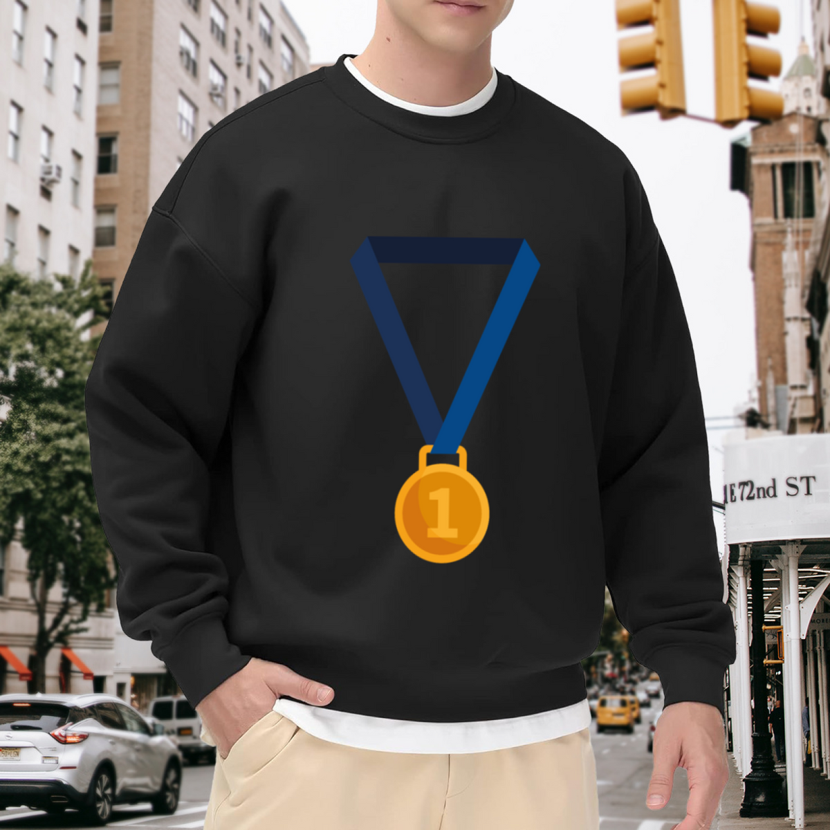 Cartoon Character Bold Design - Crewneck Sweatshirt | Cartoon, Pop Art, Graphic Gift