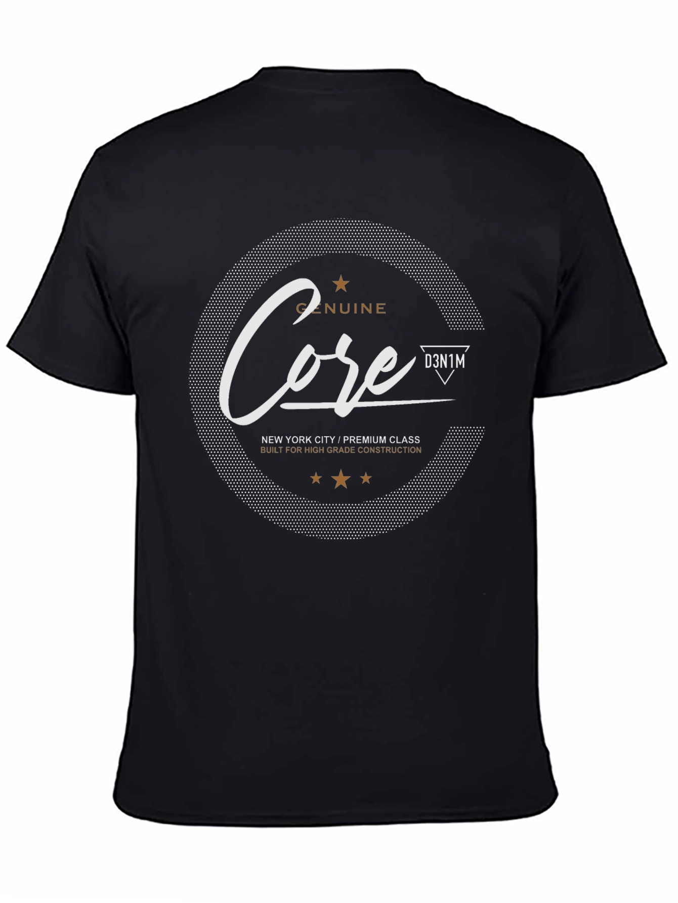 Mens Black Core Graphic Print T-Shirt