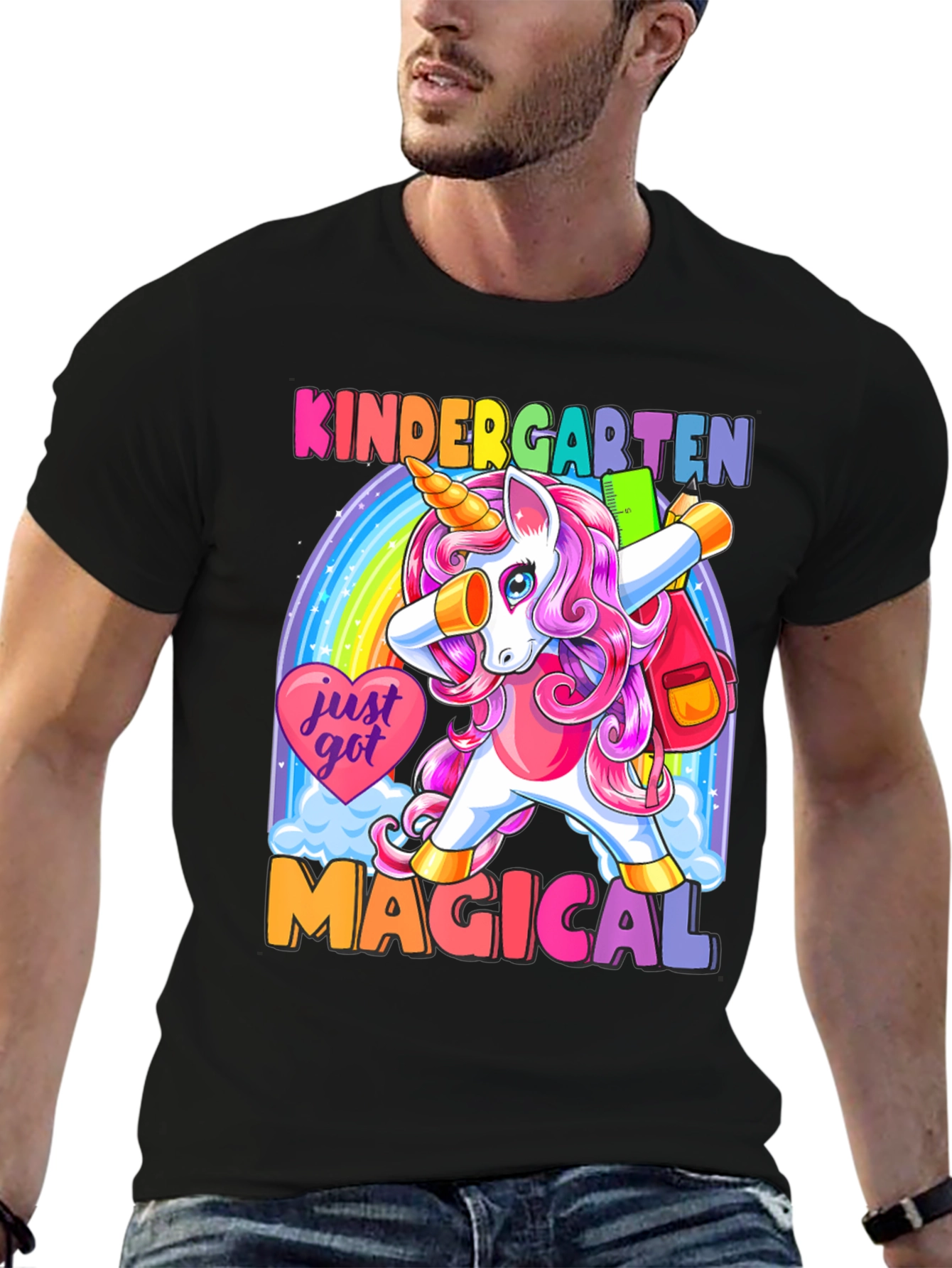 Kindergarten Unicorn Dabbing T-Shirt