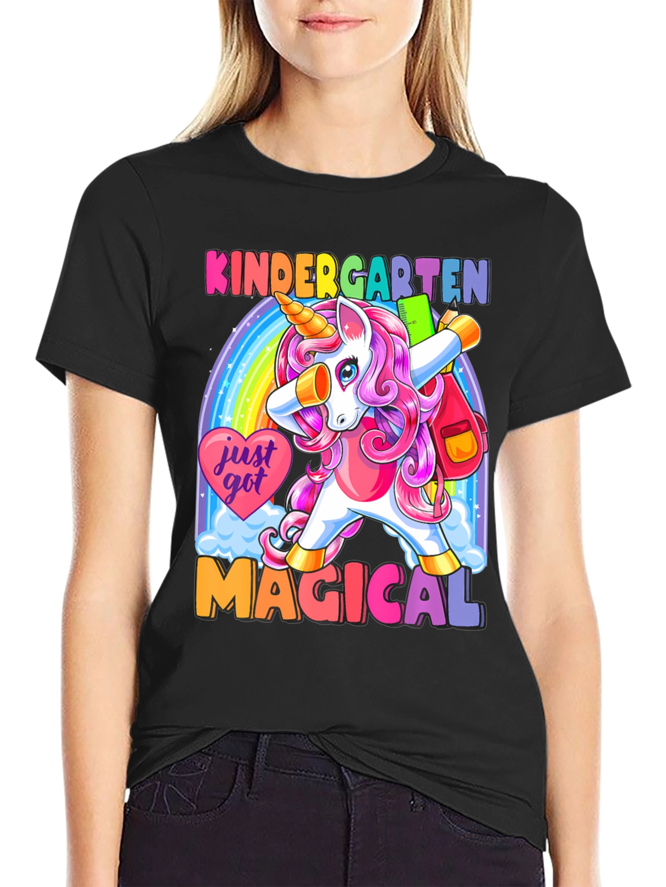 Kindergarten Unicorn Dabbing T-Shirt