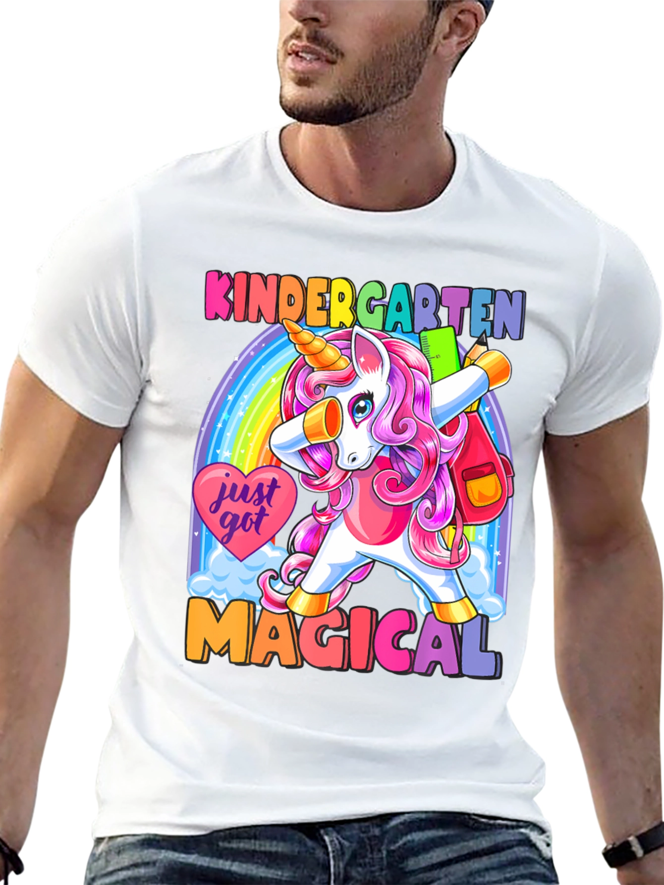 Kindergarten Unicorn Dabbing T-Shirt