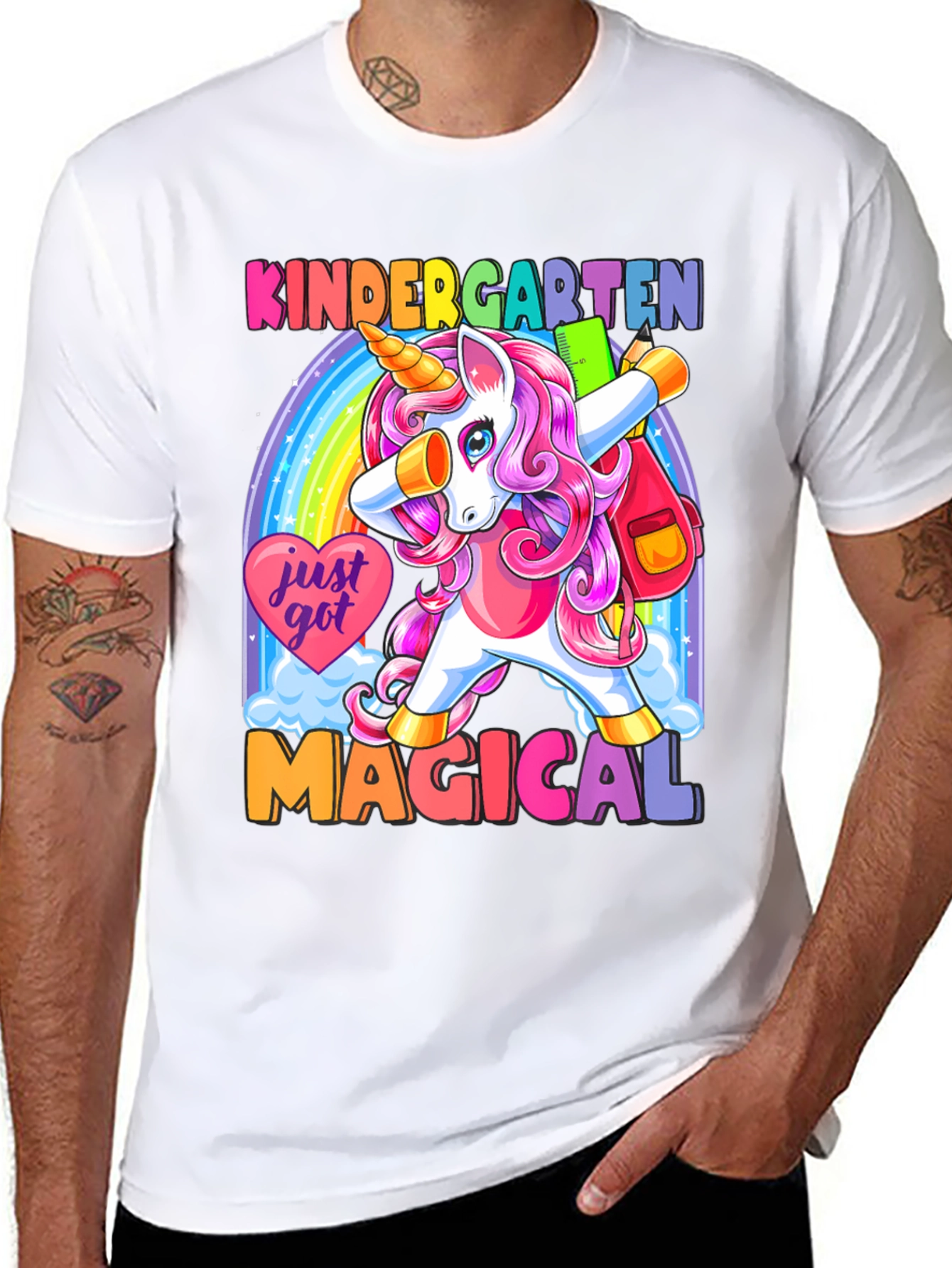 Kindergarten Unicorn Dabbing T-Shirt