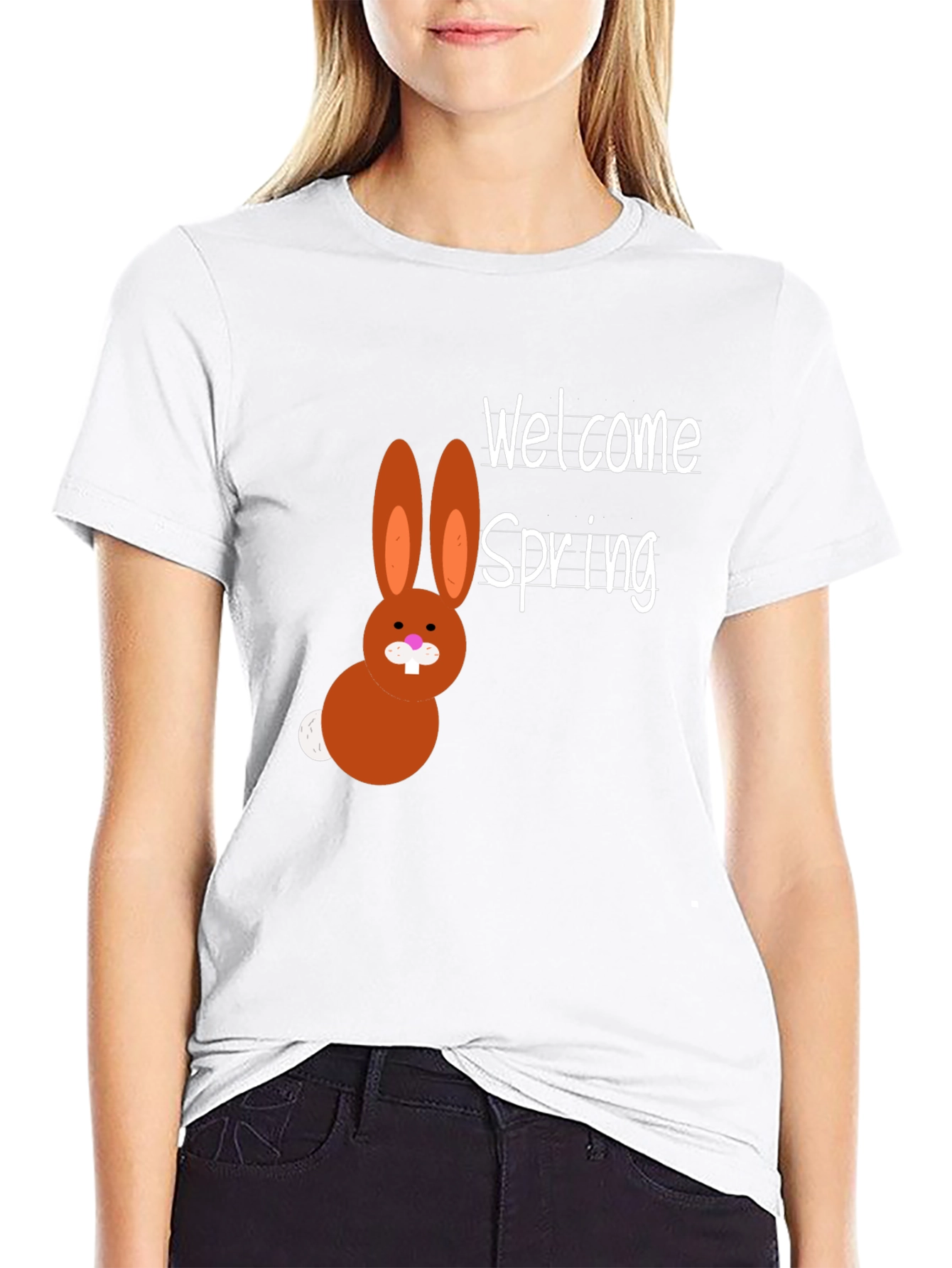 Welcome Spring Easter Bunny T-Shirt