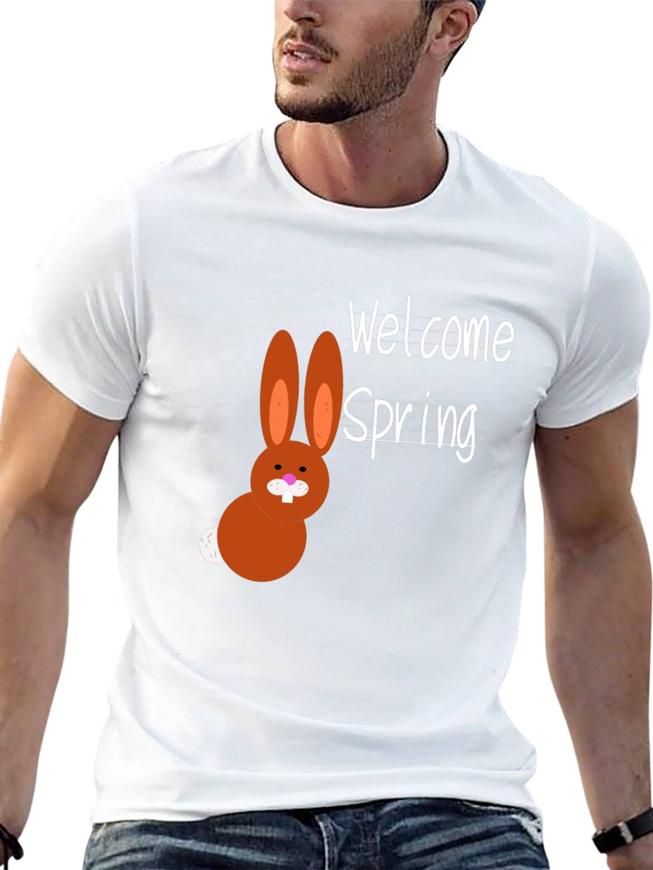 Welcome Spring Easter Bunny T-Shirt