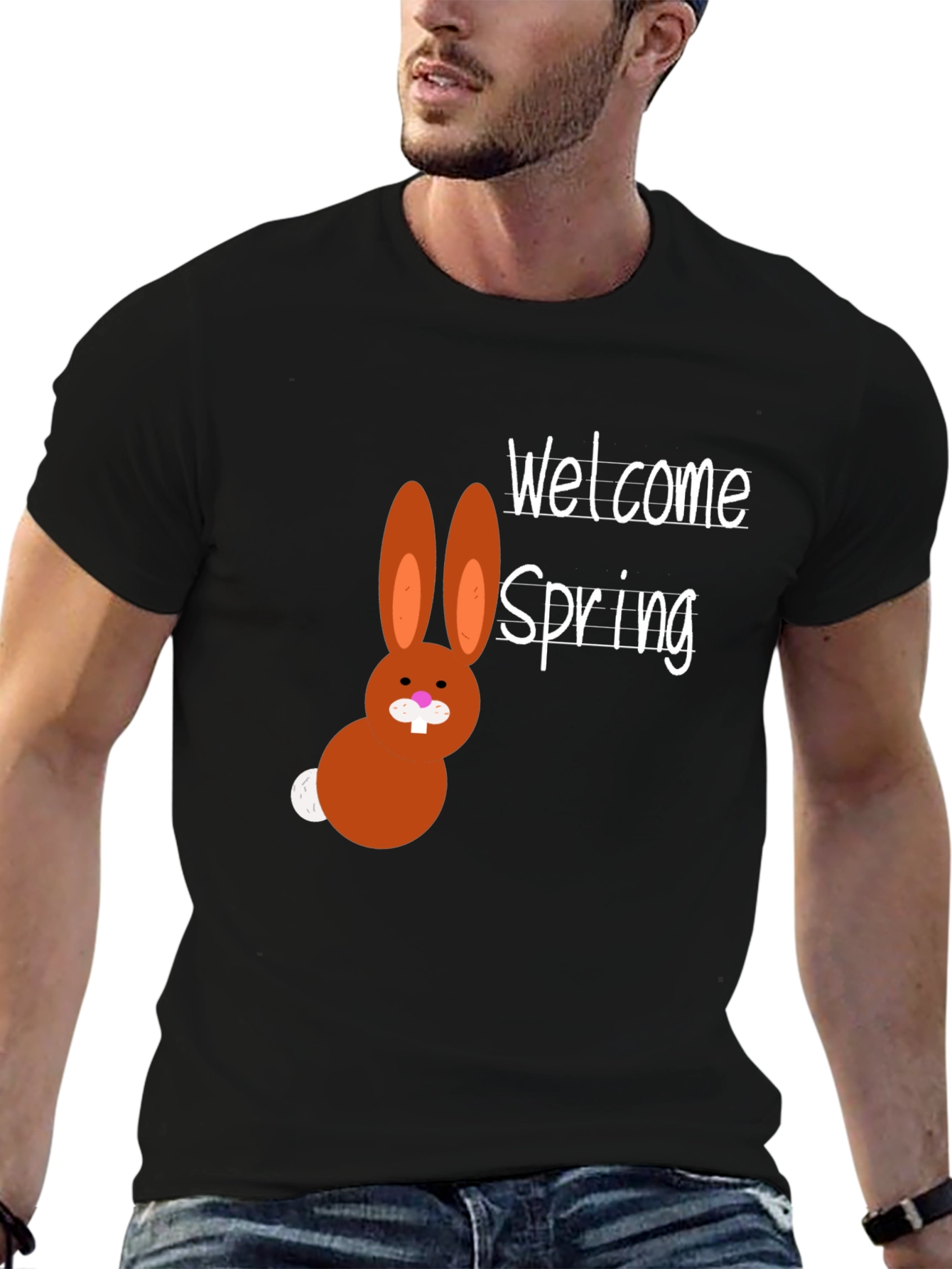Welcome Spring Easter Bunny T-Shirt