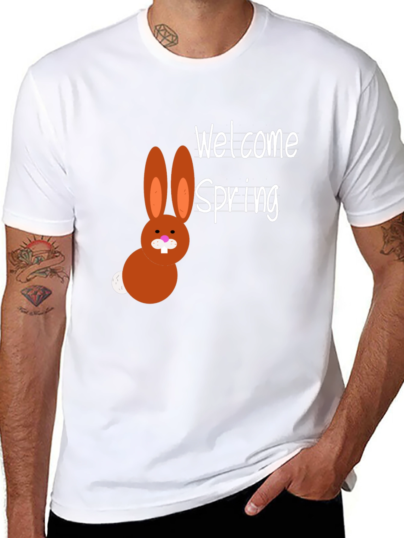 Welcome Spring Easter Bunny T-Shirt