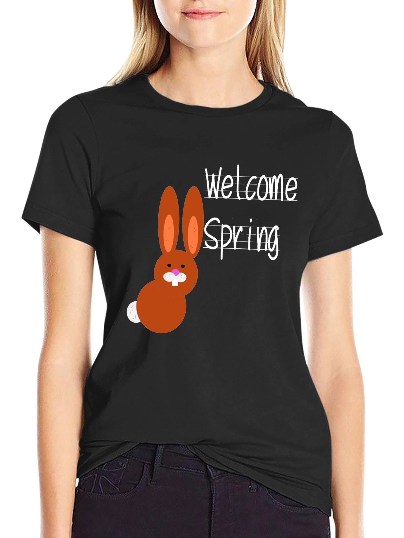 Welcome Spring Easter Bunny T-Shirt