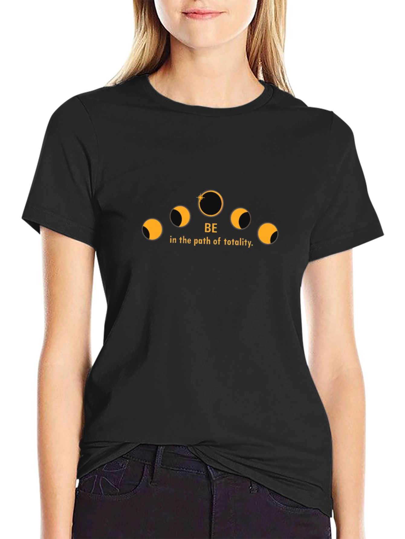 Path of Totality Eclipse Graphic Tee - Black Cotton