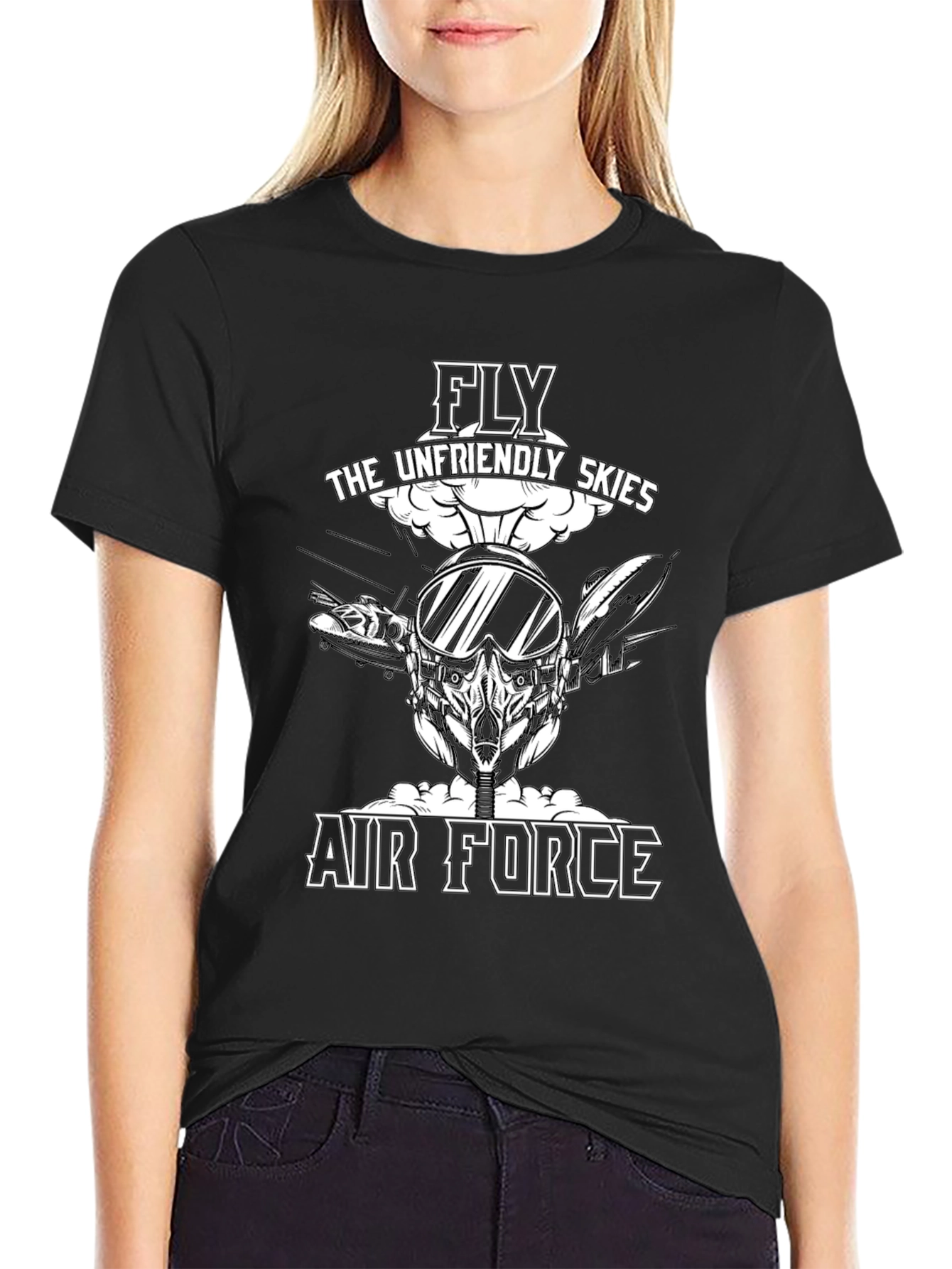 Fly the Unfriendly Skies Air Force Graphic T-Shirt