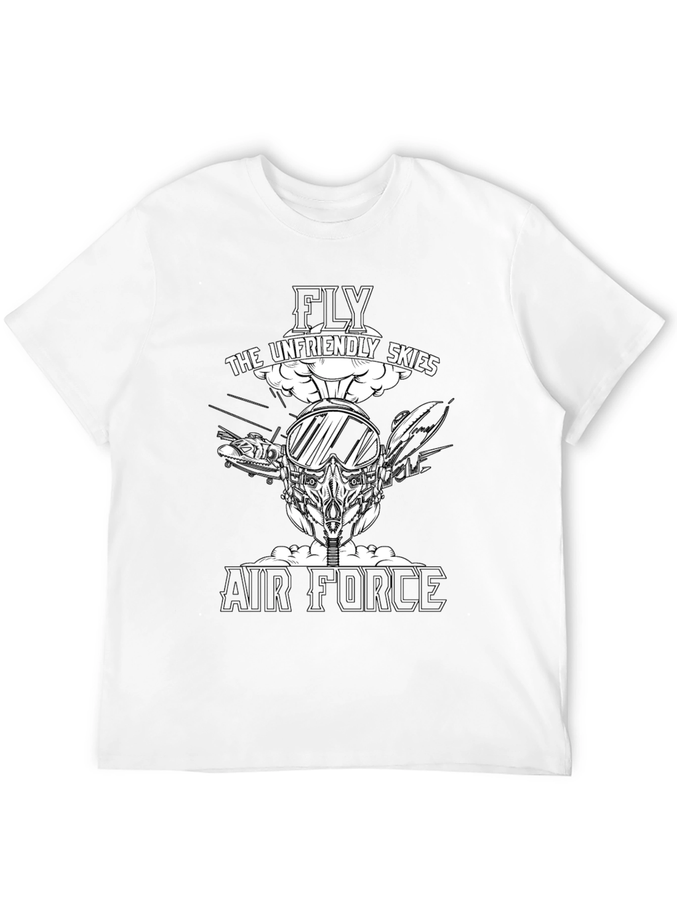 Fly the Unfriendly Skies Air Force Graphic T-Shirt