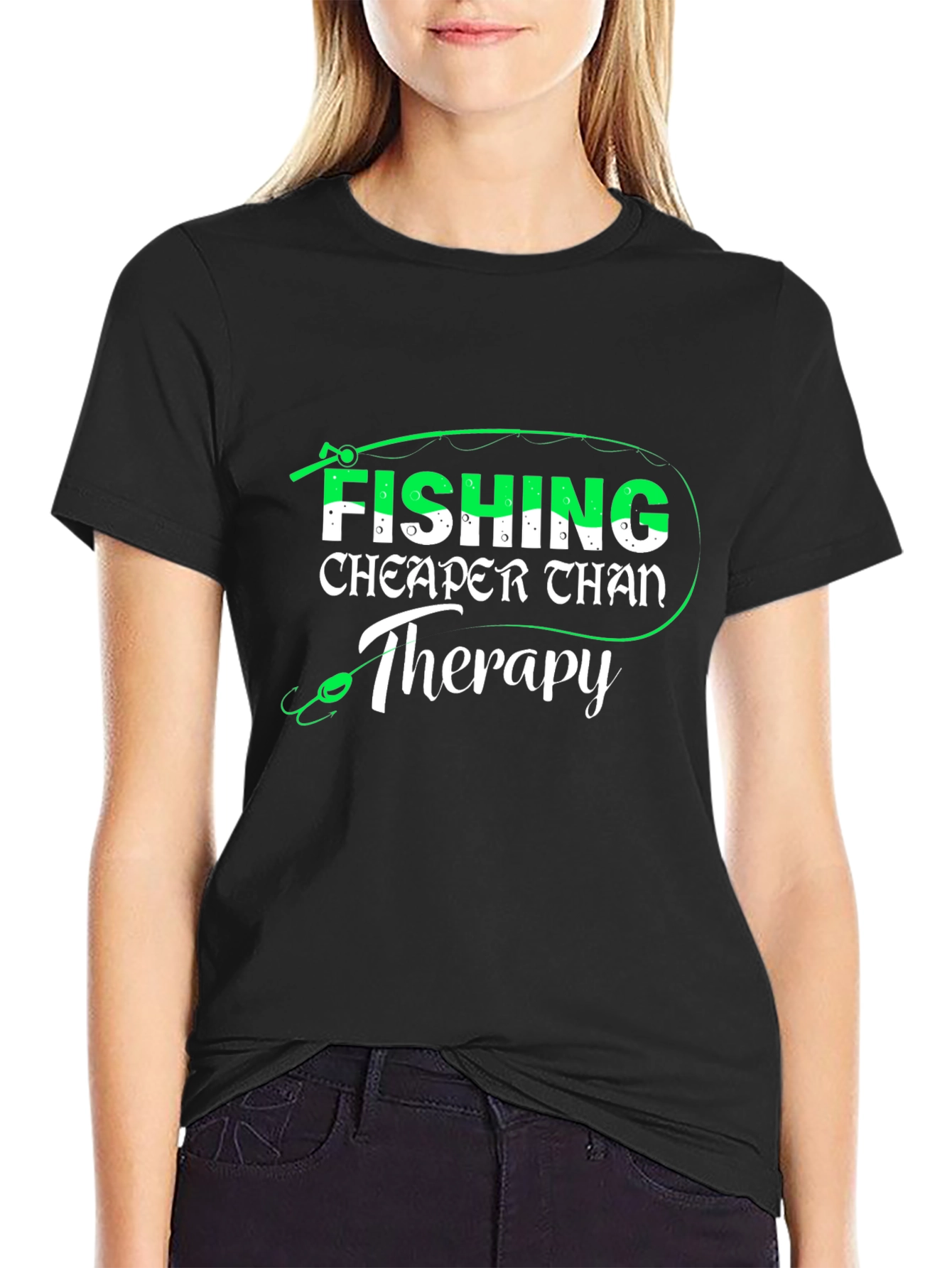 Fishing Cheaper Than Therapy Mens T-Shirt