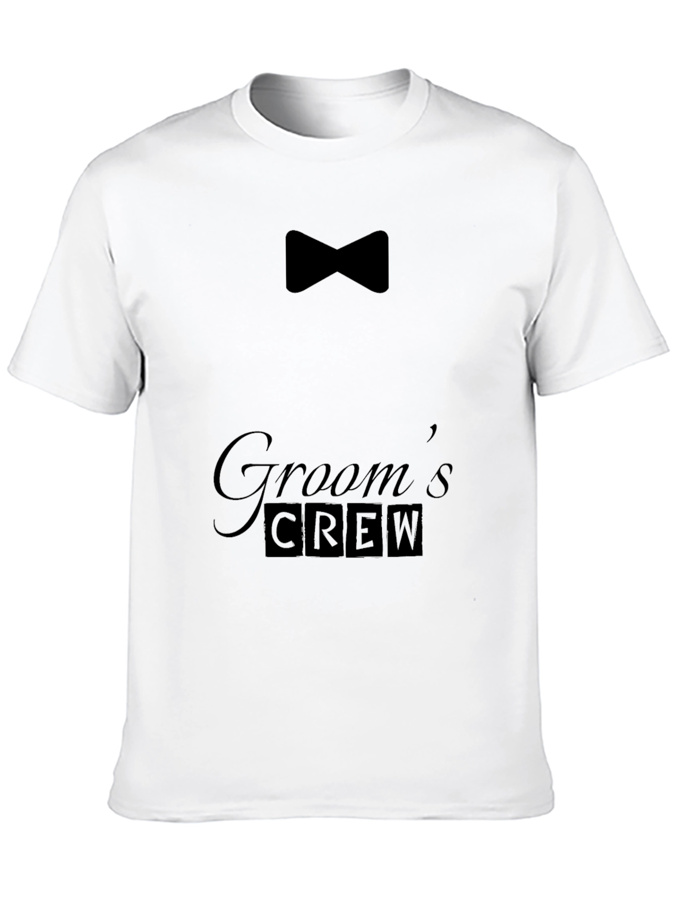 Grooms Crew Black T-Shirt