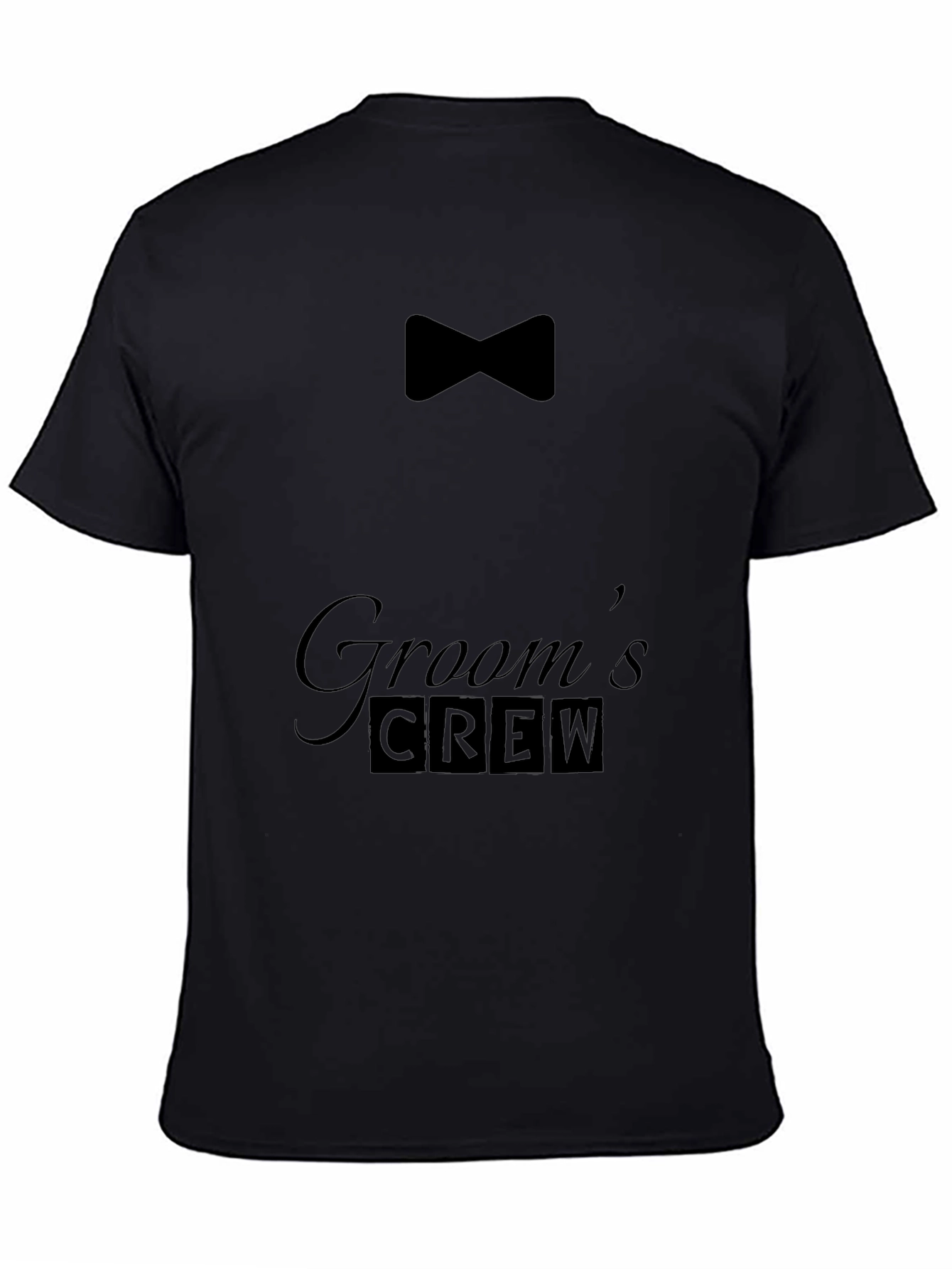Grooms Crew Black T-Shirt