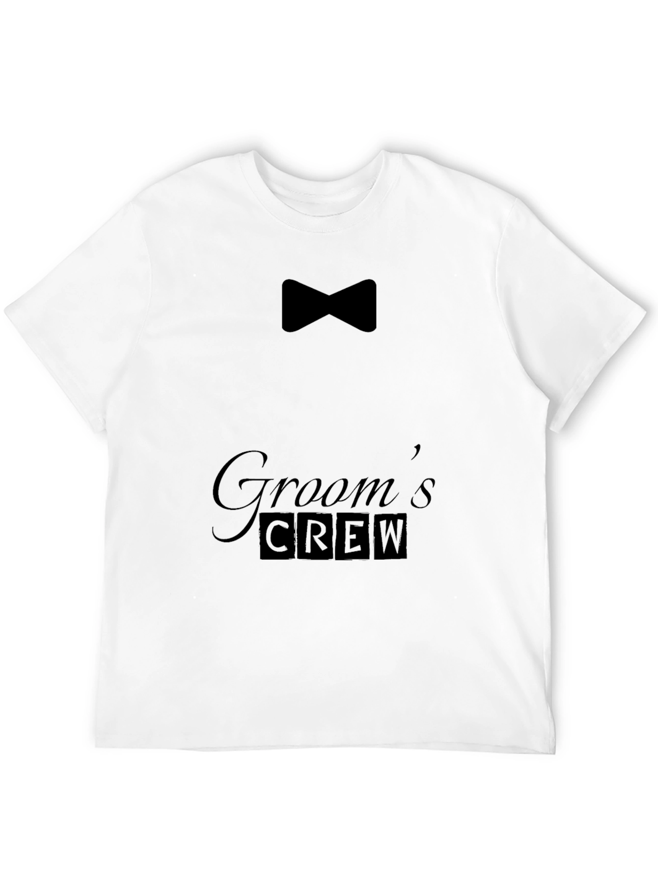 Grooms Crew Black T-Shirt