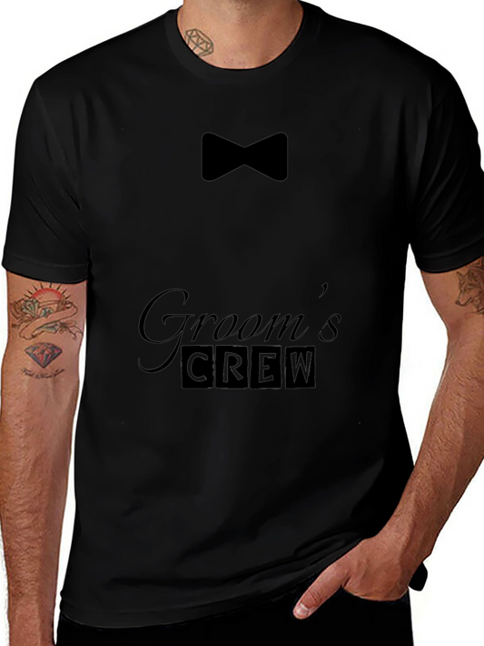 Grooms Crew Black T-Shirt