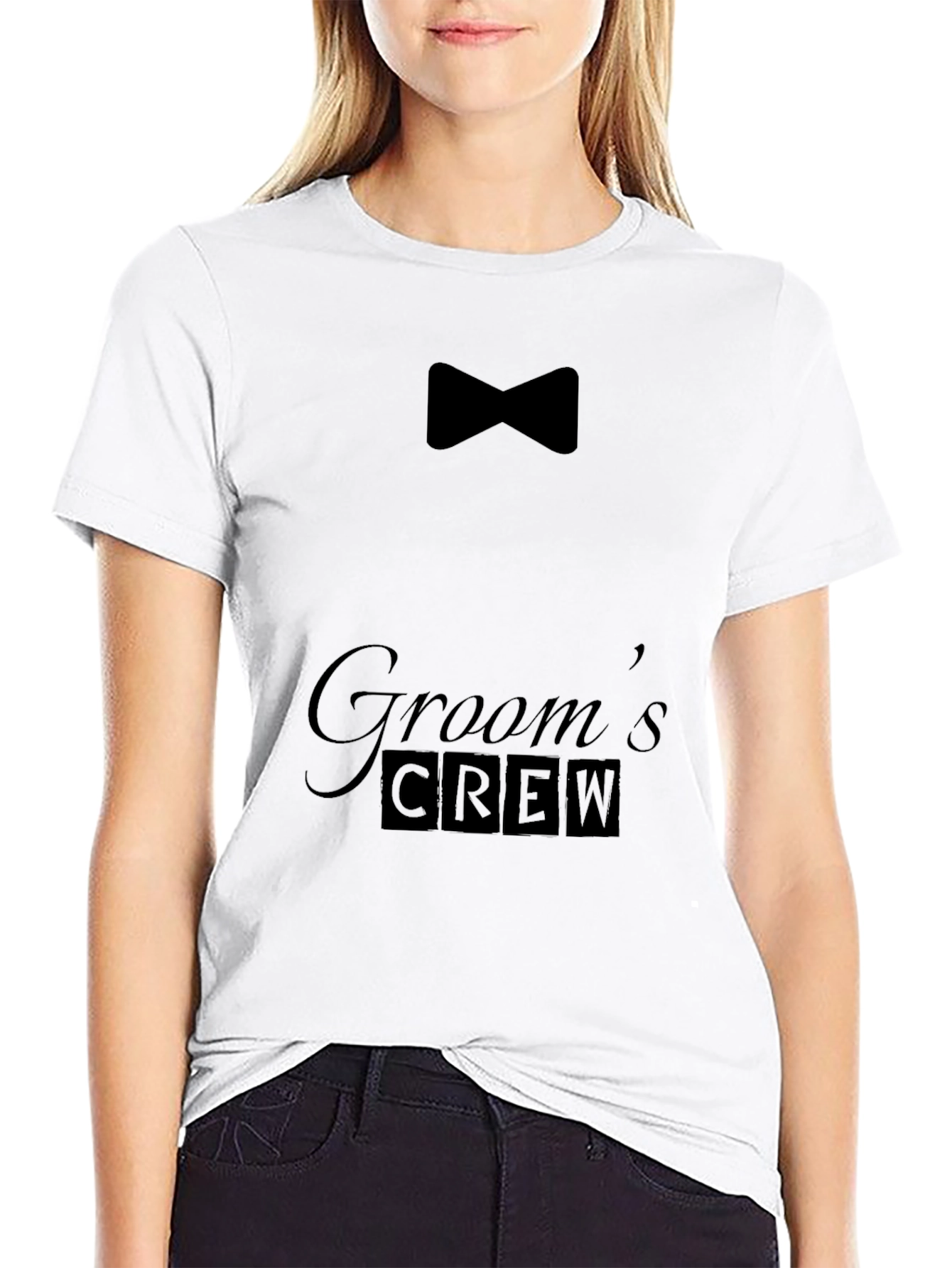 Grooms Crew Black T-Shirt