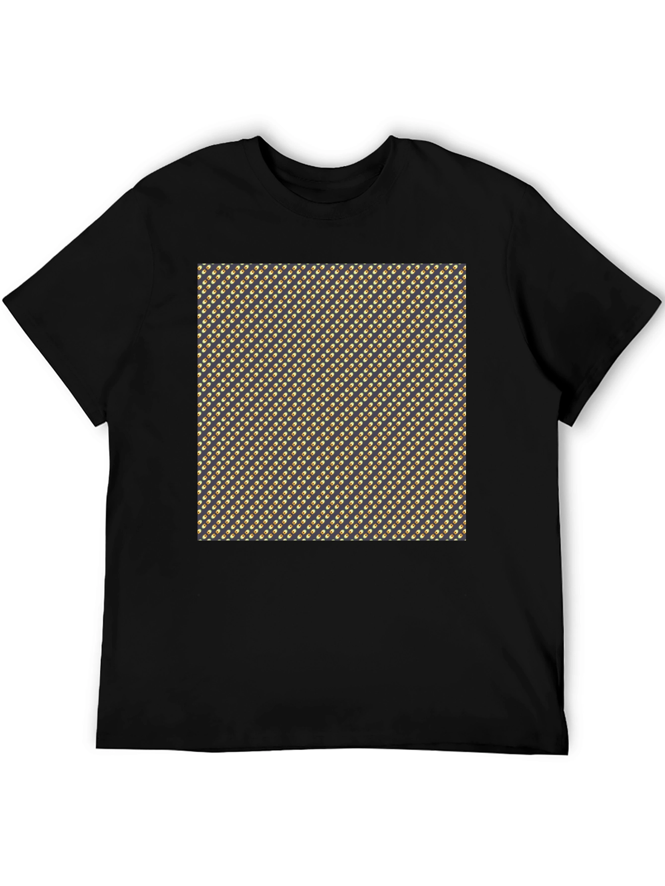 Stylish Black Tee with Unique Pattern