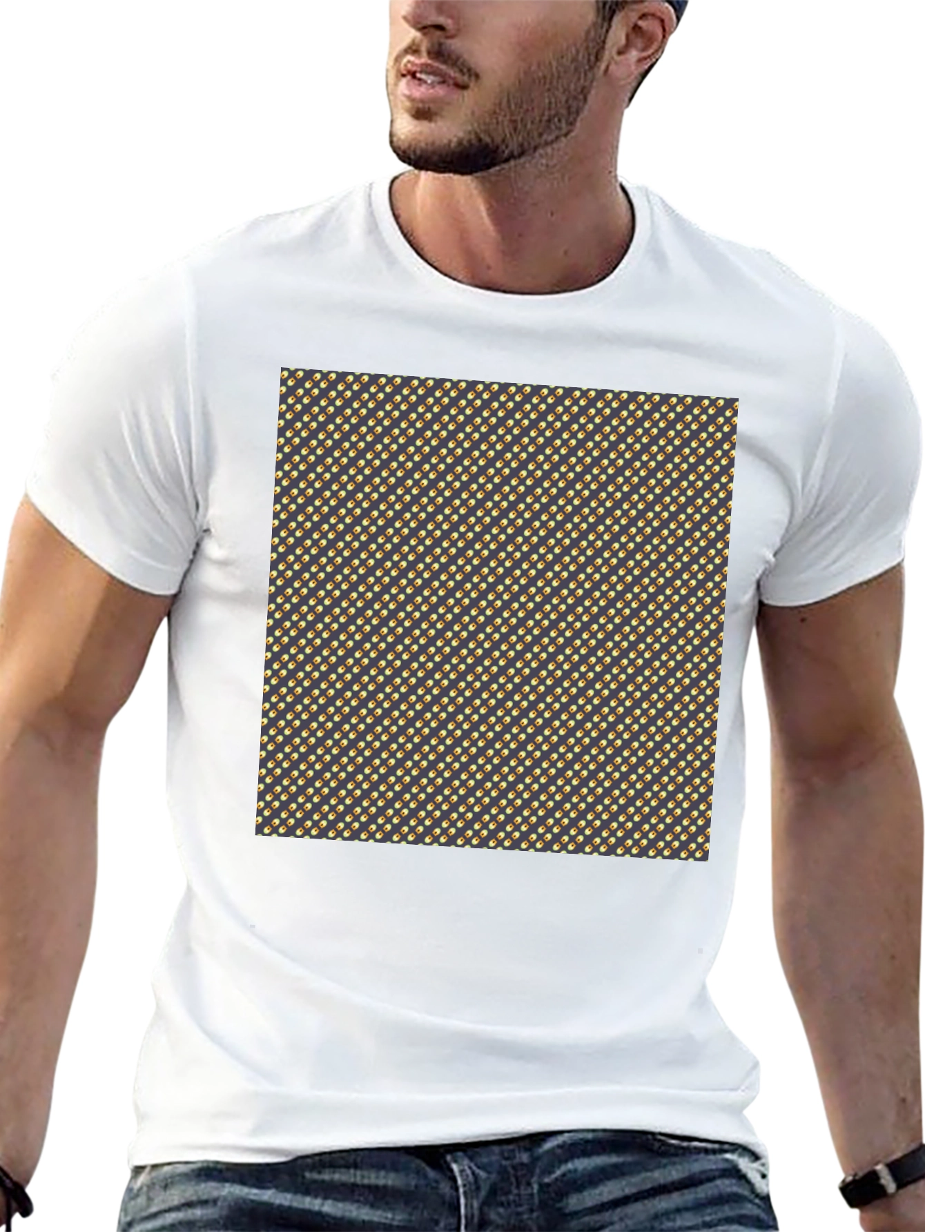 Stylish Black Tee with Unique Pattern
