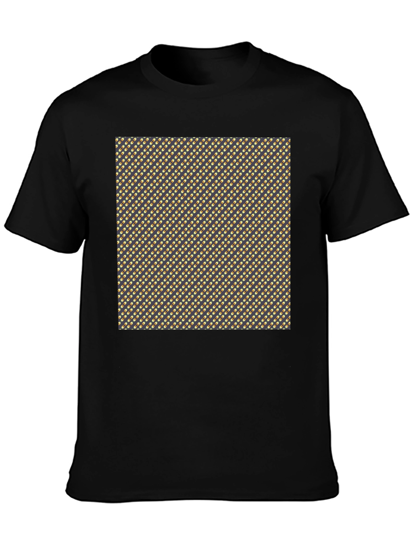 Stylish Black Tee with Unique Pattern