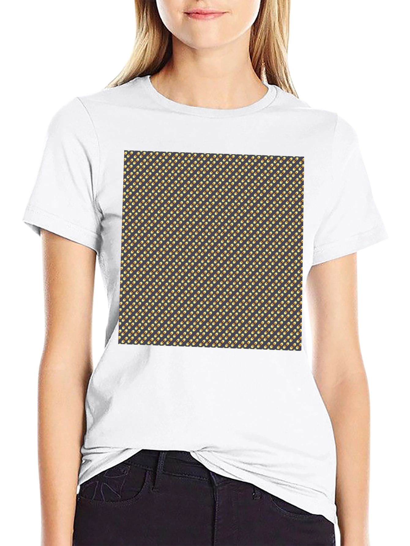 Stylish Black Tee with Unique Pattern