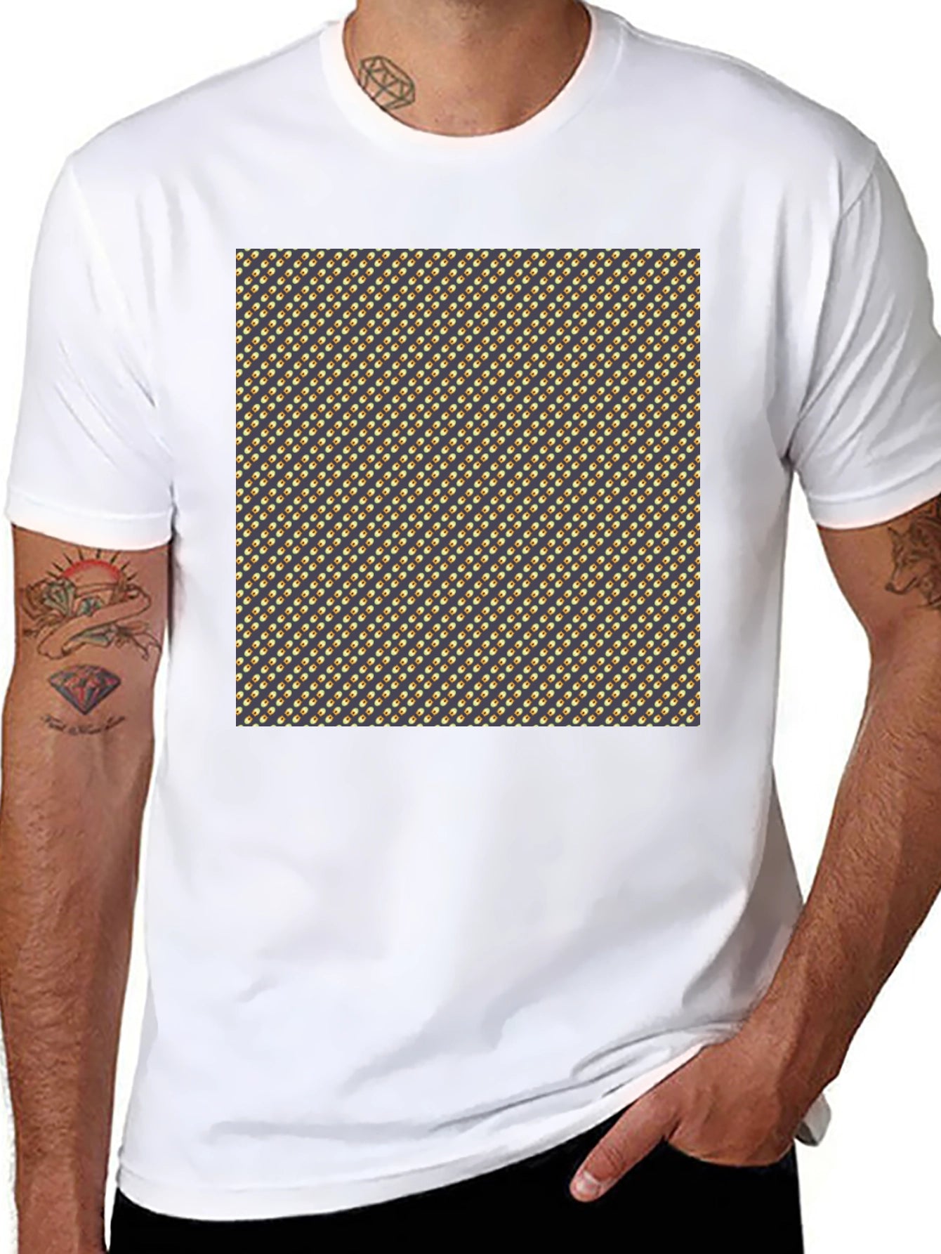 Stylish Black Tee with Unique Pattern