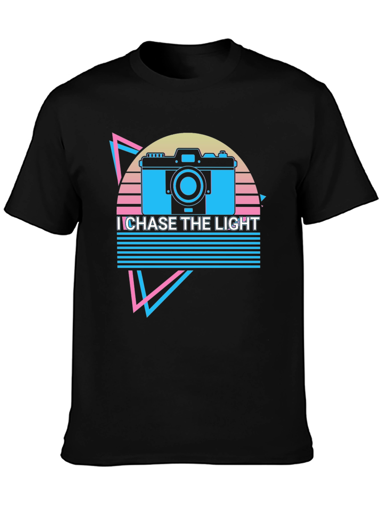 I Chase The Light Retro Camera Graphic T-Shirt