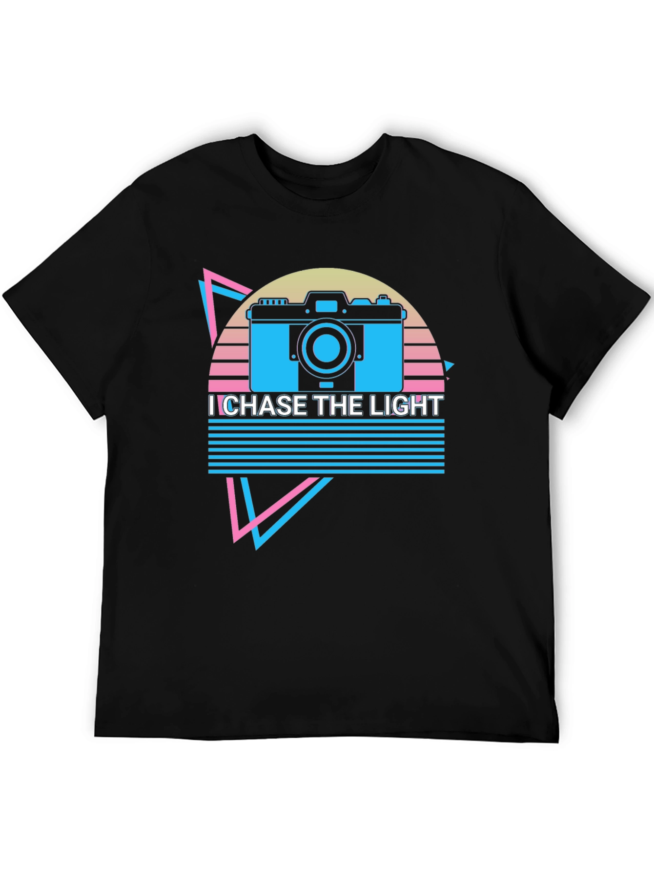I Chase The Light Retro Camera Graphic T-Shirt