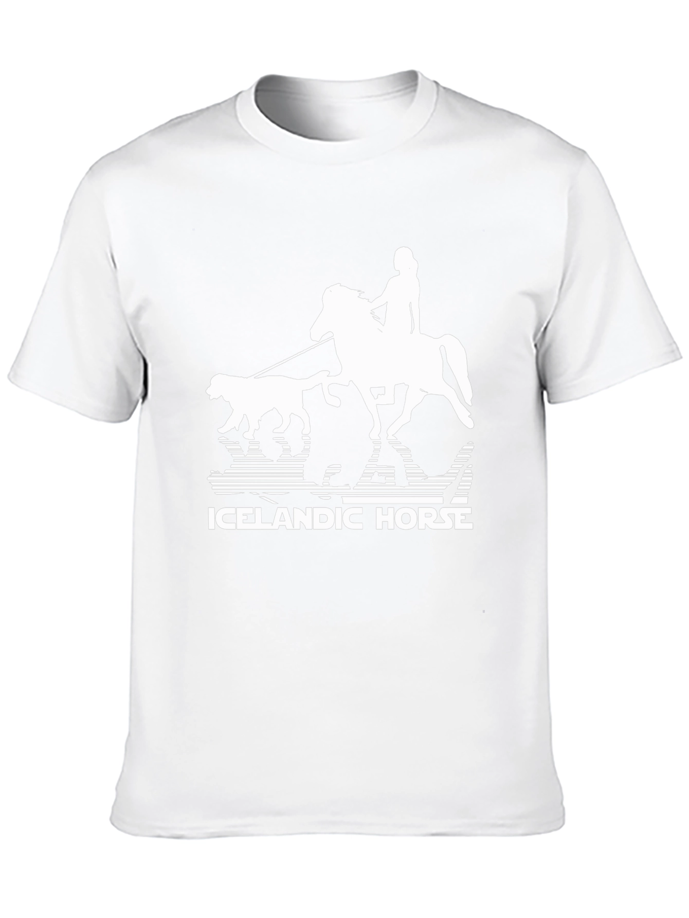 Icelandic Horse T-Shirt - Equestrian Rider Dog Design