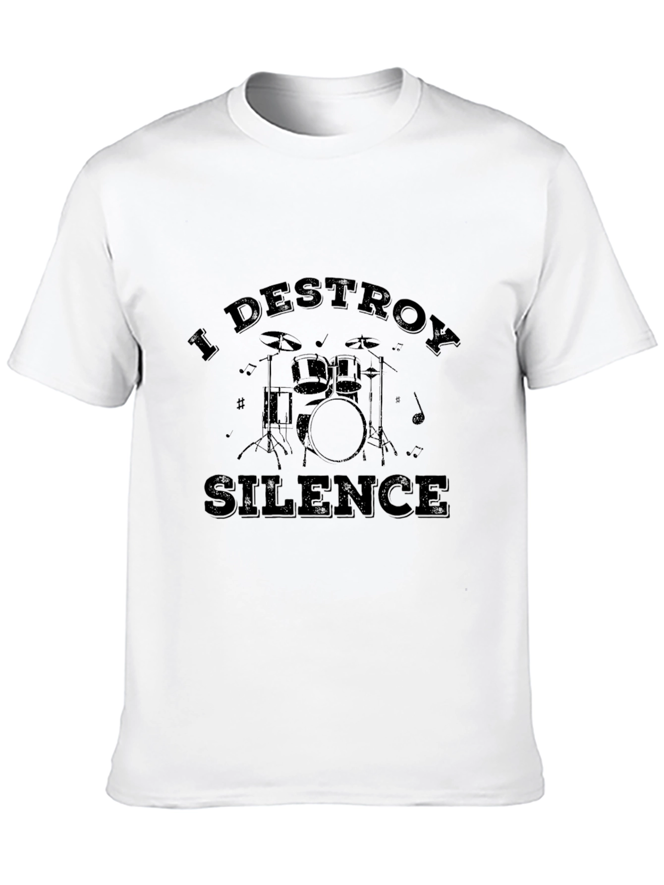 I Destroy Silence Drummer T-Shirt - Black