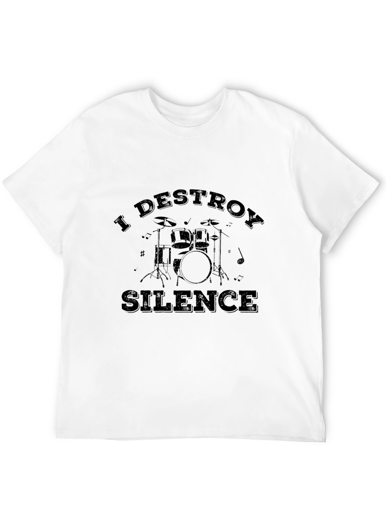 I Destroy Silence Drummer T-Shirt - Black