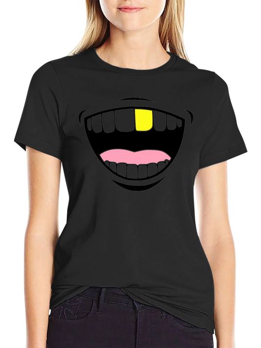 Funny Gold Tooth Graphic T-Shirt