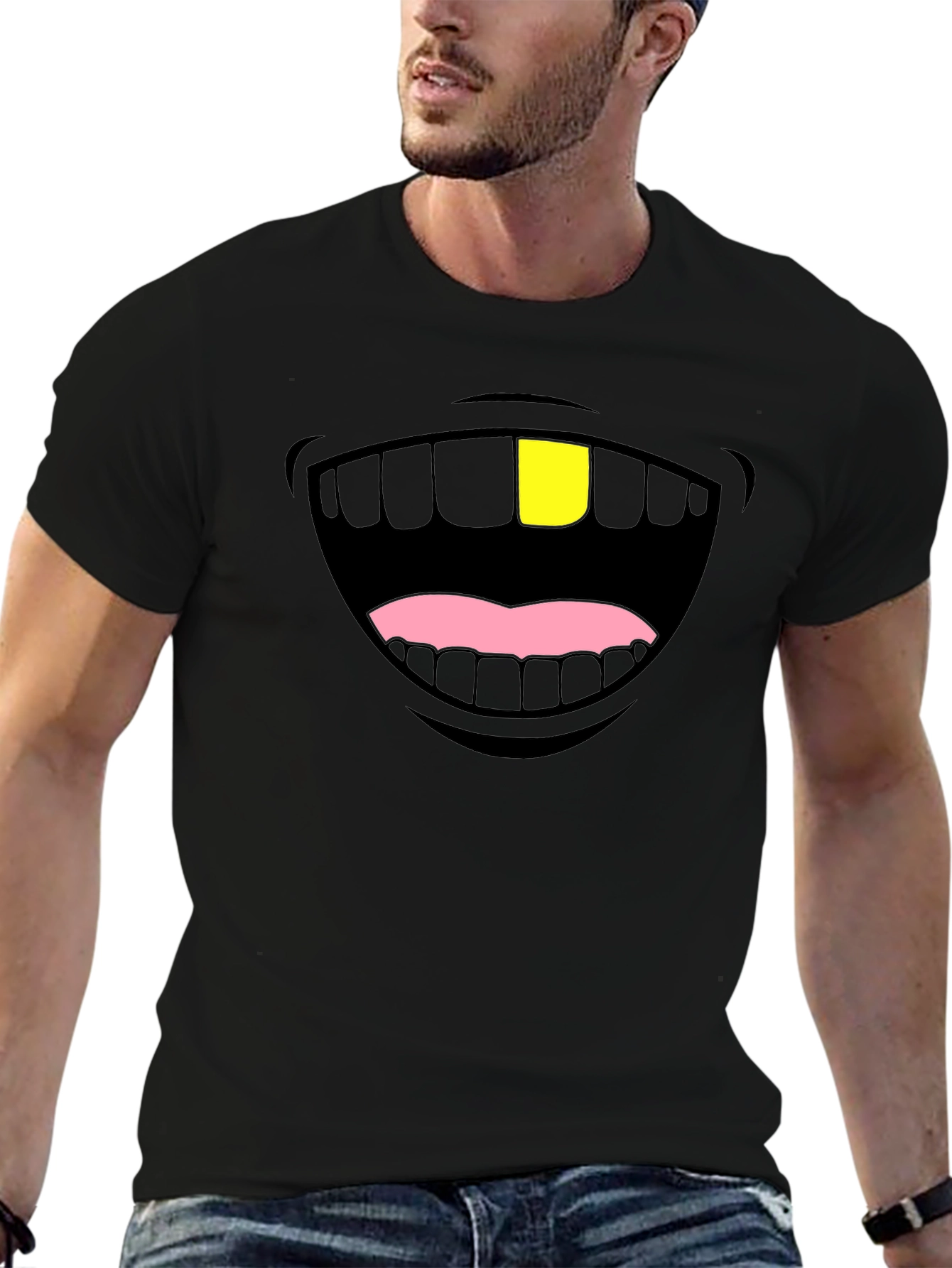 Funny Gold Tooth Graphic T-Shirt