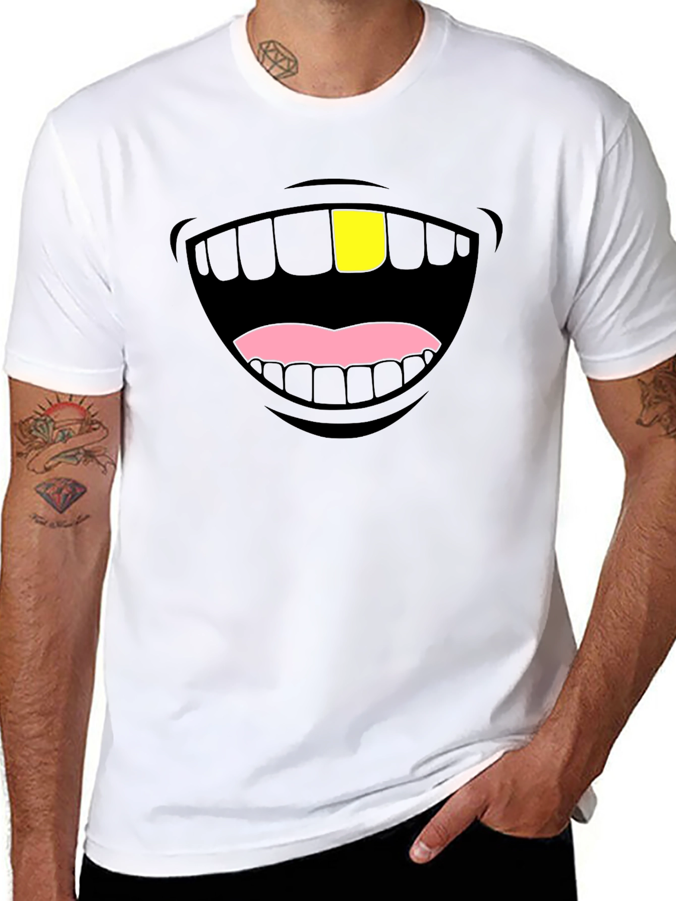 Funny Gold Tooth Graphic T-Shirt