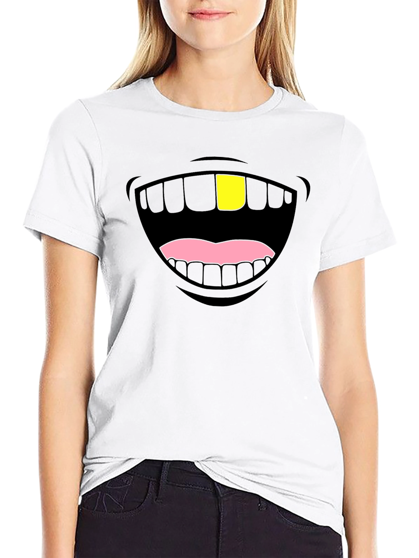 Funny Gold Tooth Graphic T-Shirt
