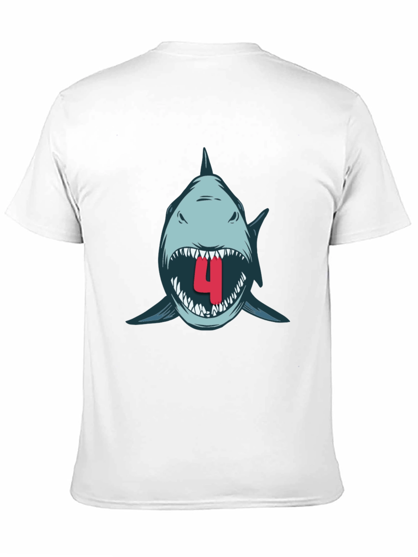 Shark Attack Birthday T-Shirt - Size 4
