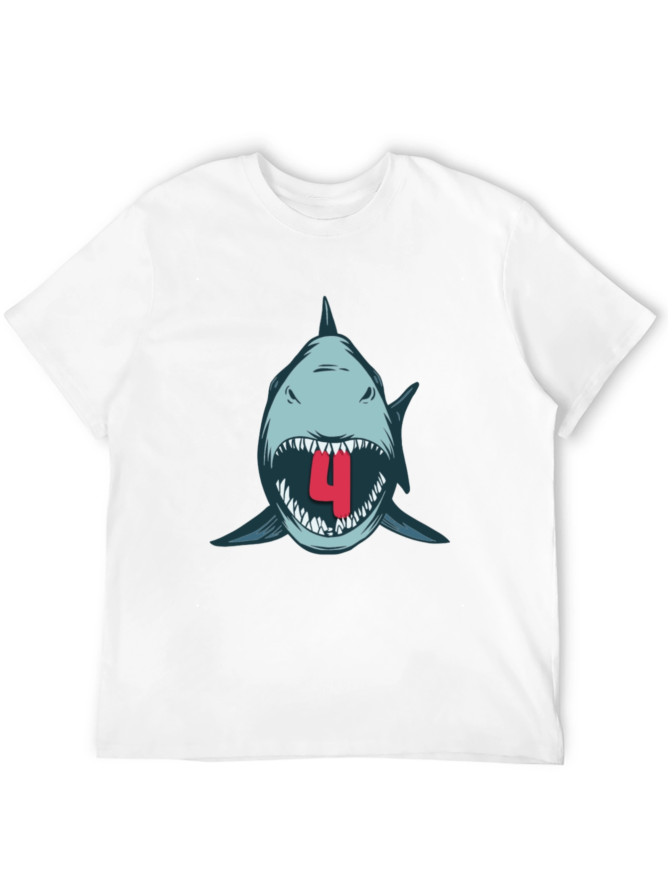 Shark Attack Birthday T-Shirt - Size 4