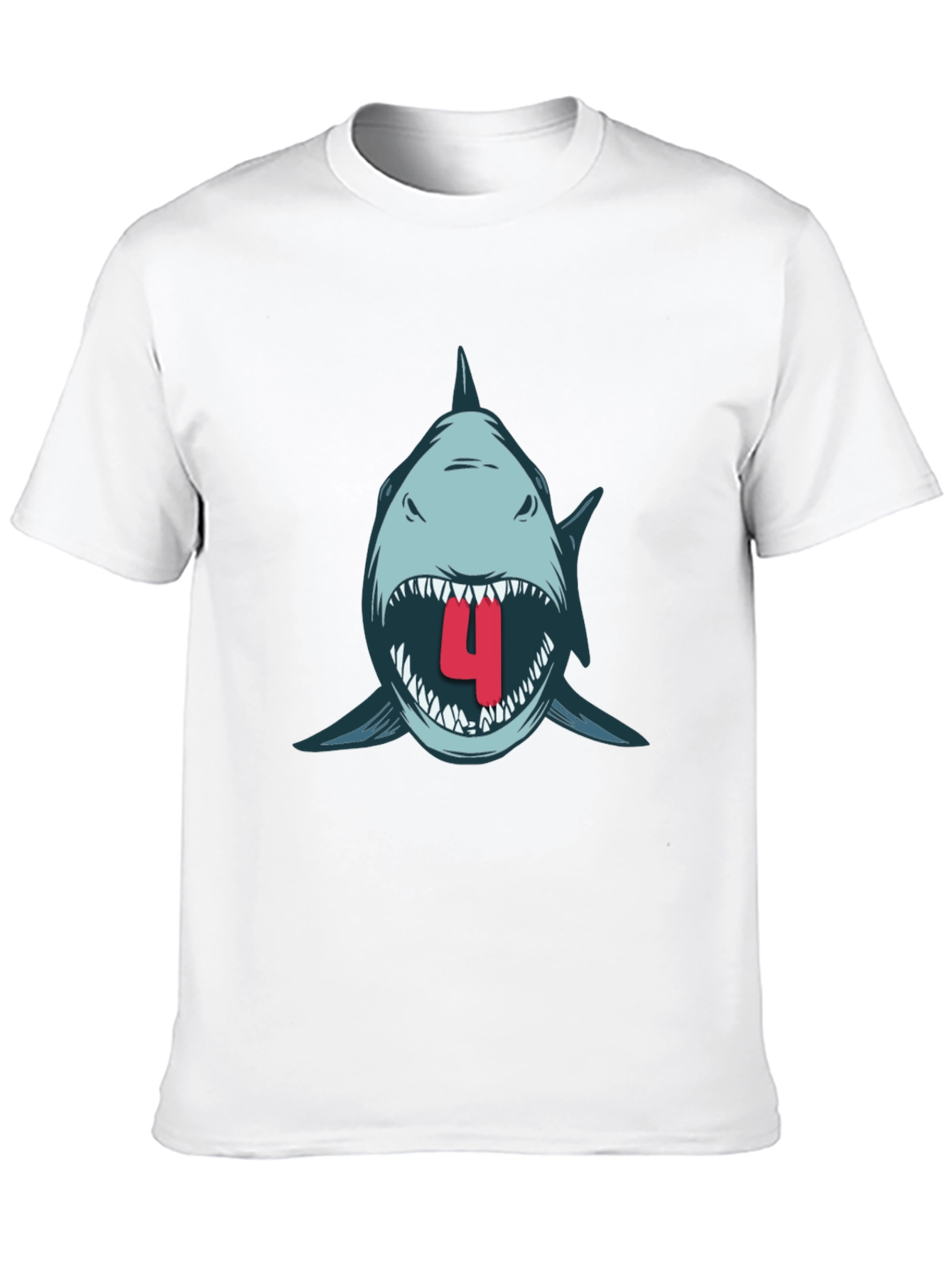 Shark Attack Birthday T-Shirt - Size 4